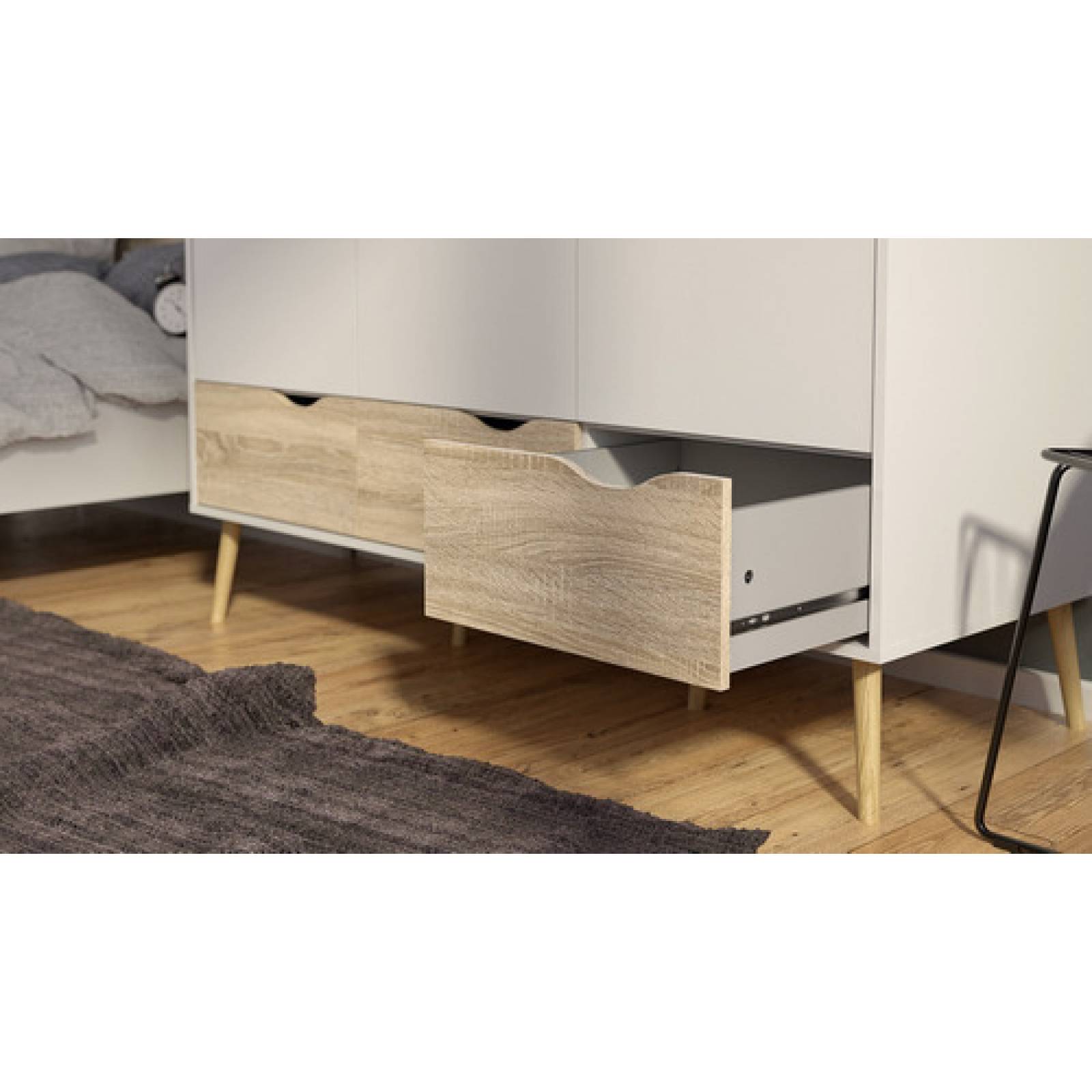 Clóset Madera Blanco Ropero Minimalista Tugow