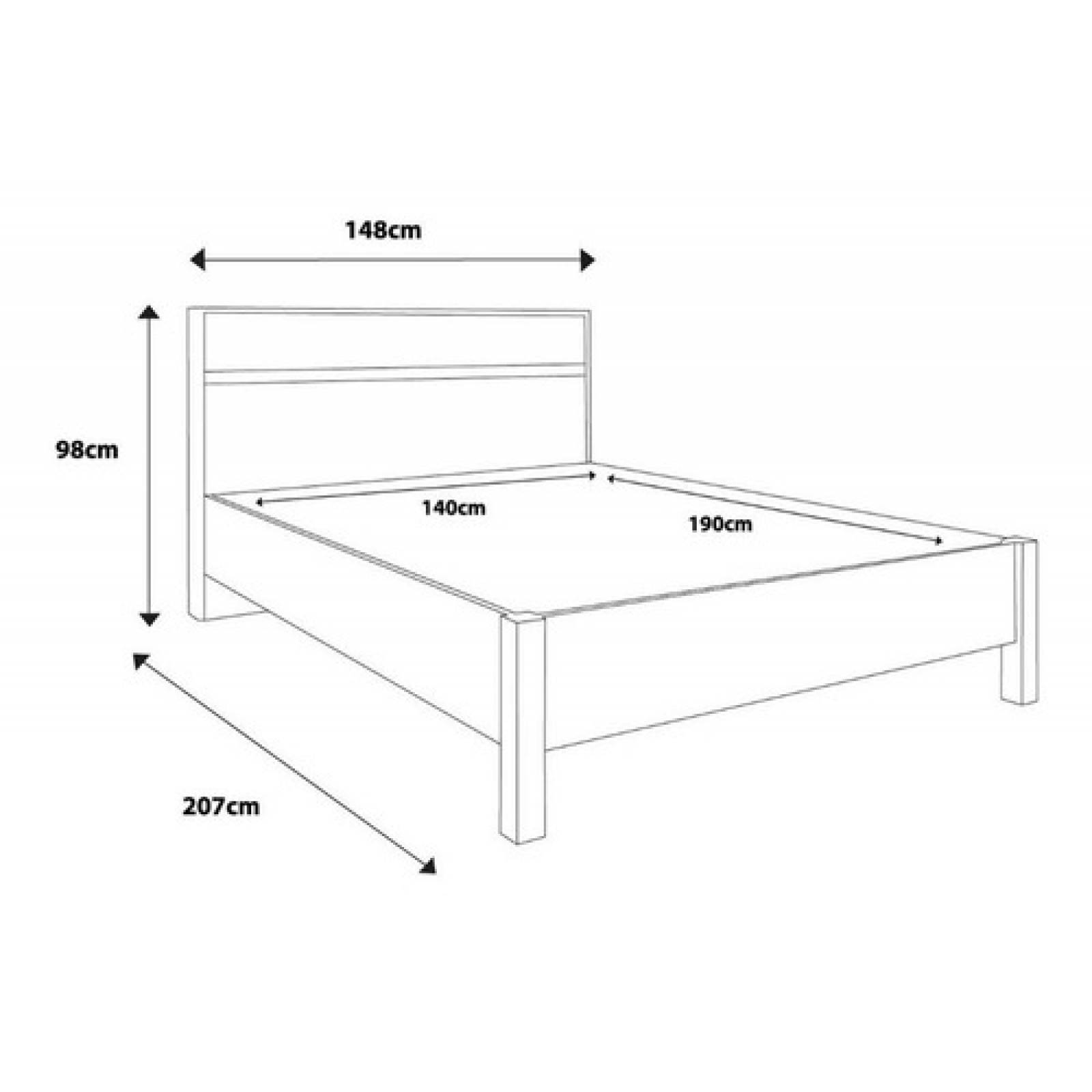  Base Para Cama Matrimonial De Madera Tugow  Blanca
