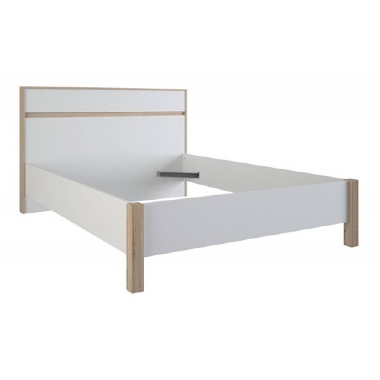  Base Para Cama Matrimonial De Madera Tugow  Blanca