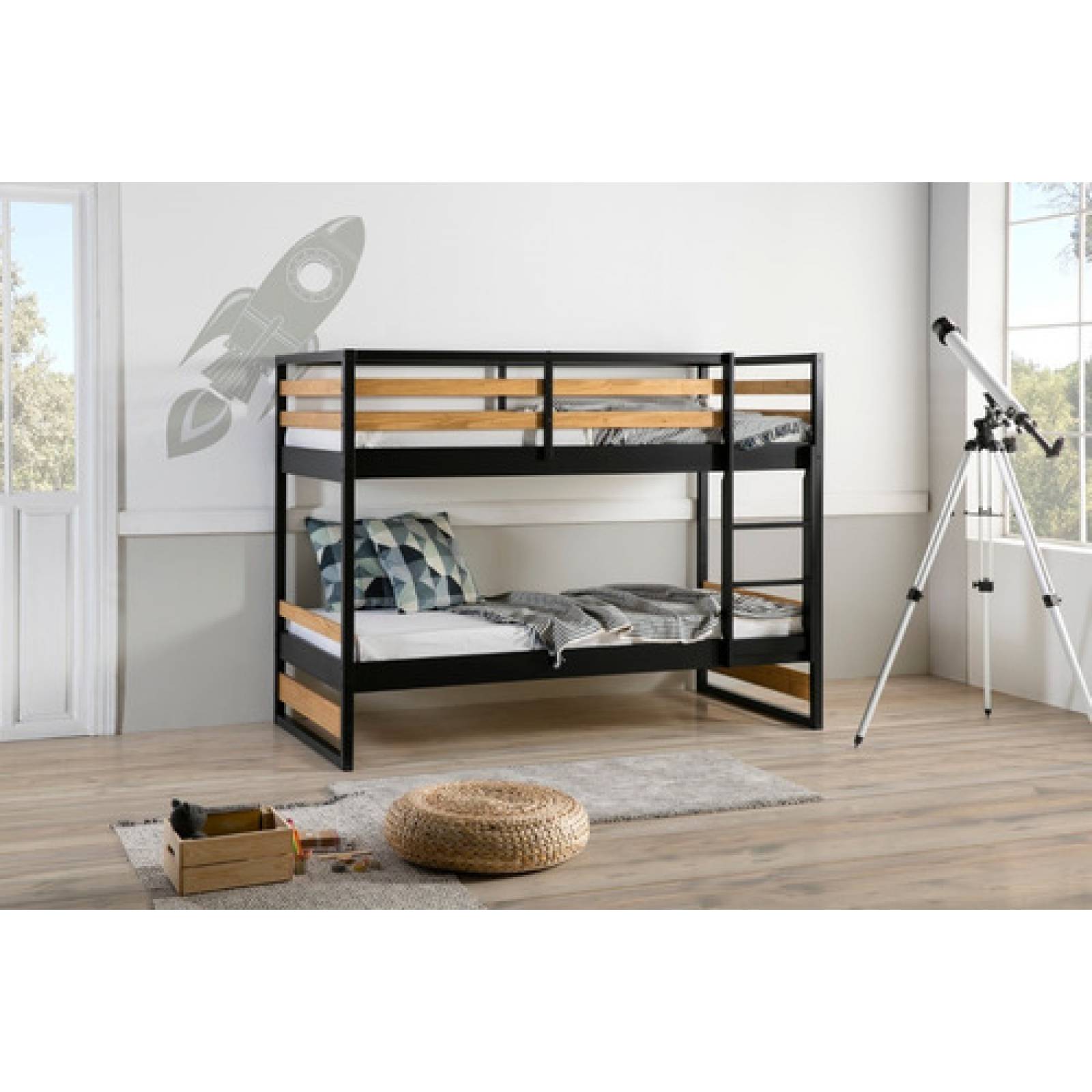 Litera Doble Individual Incluye Colchones Y Escalera Tugow