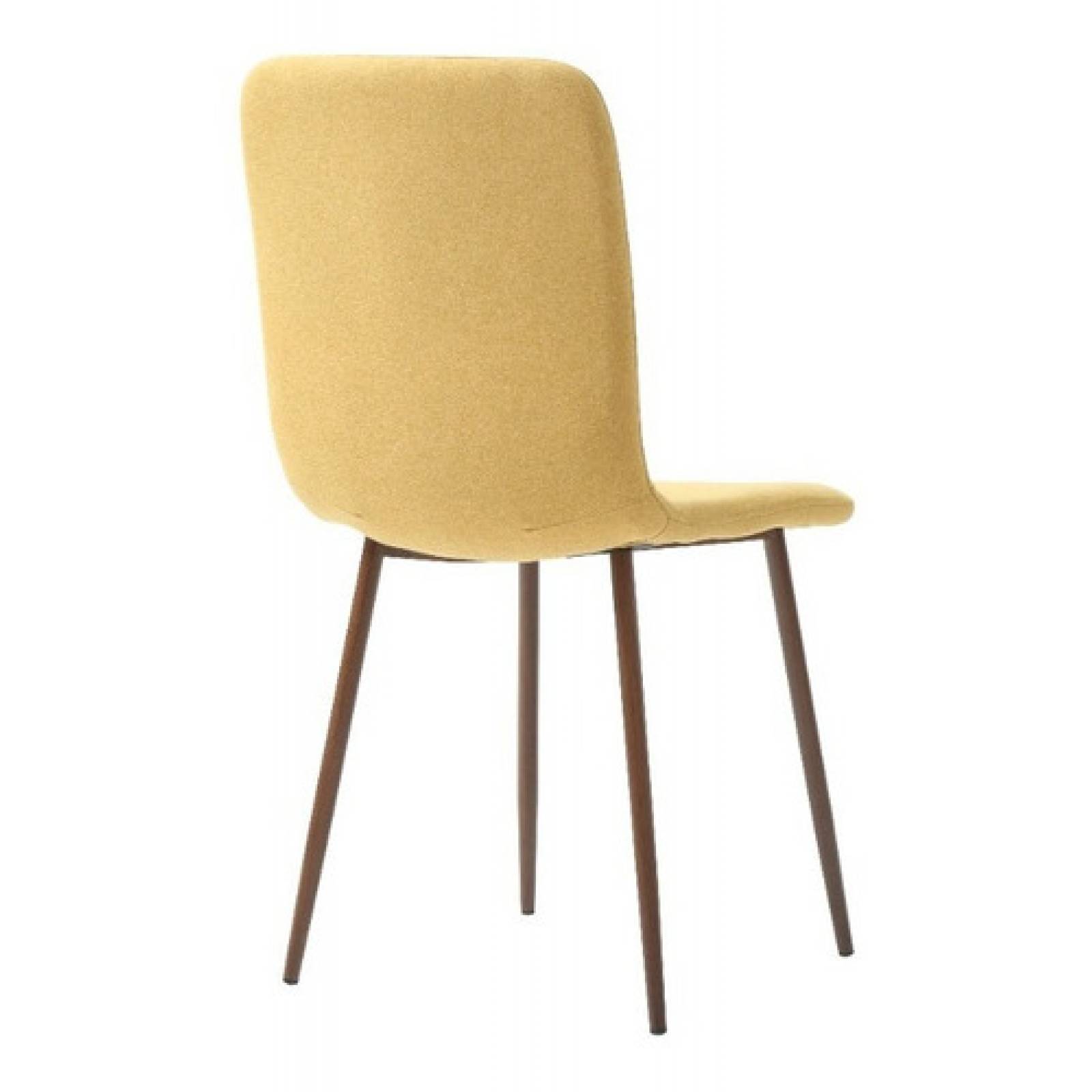 Silla Mostaza Estetica Retro Para Comedor Moderno Tugow