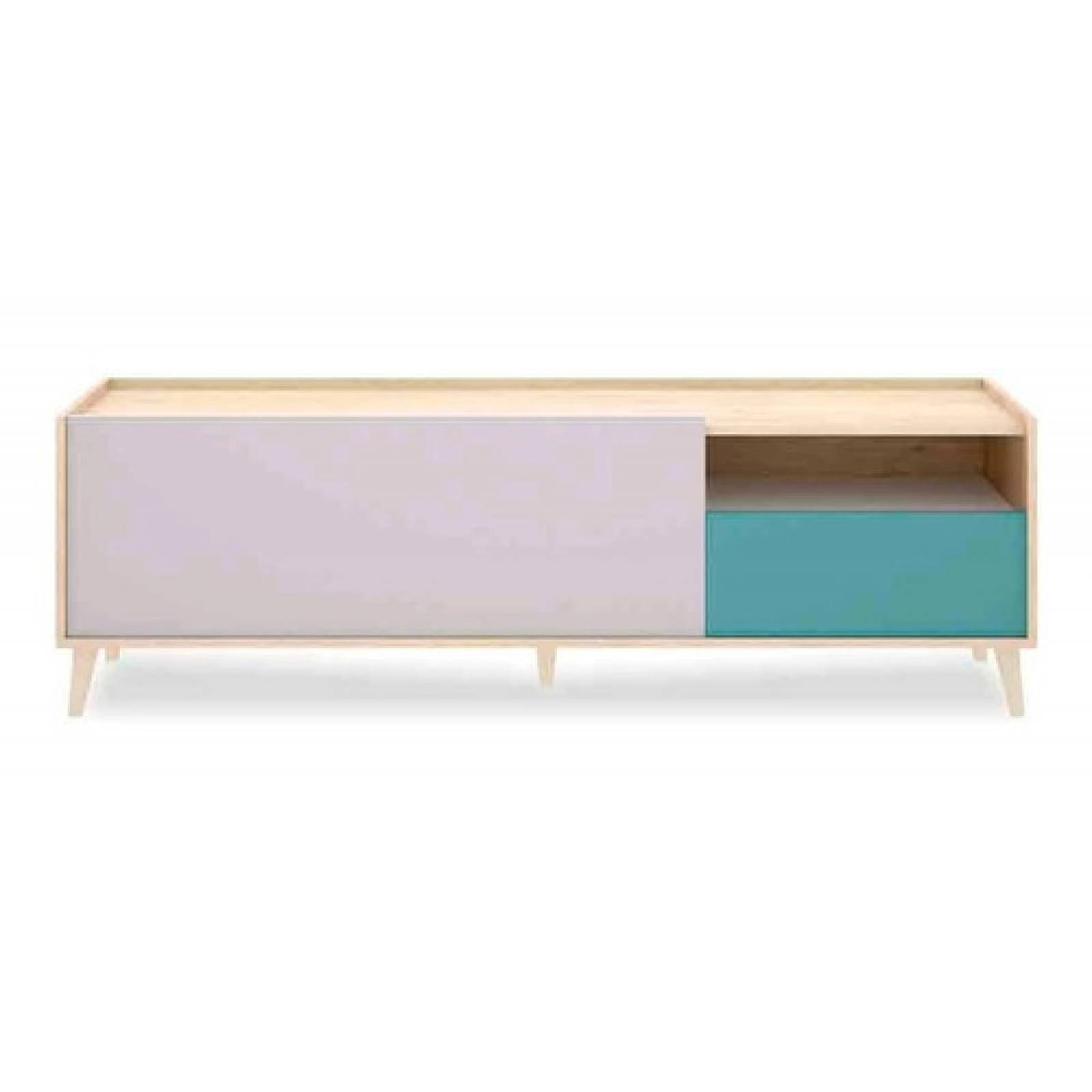 Mesa Rack Mueble Para Tv Multicolor Moderno Amplio Tugow