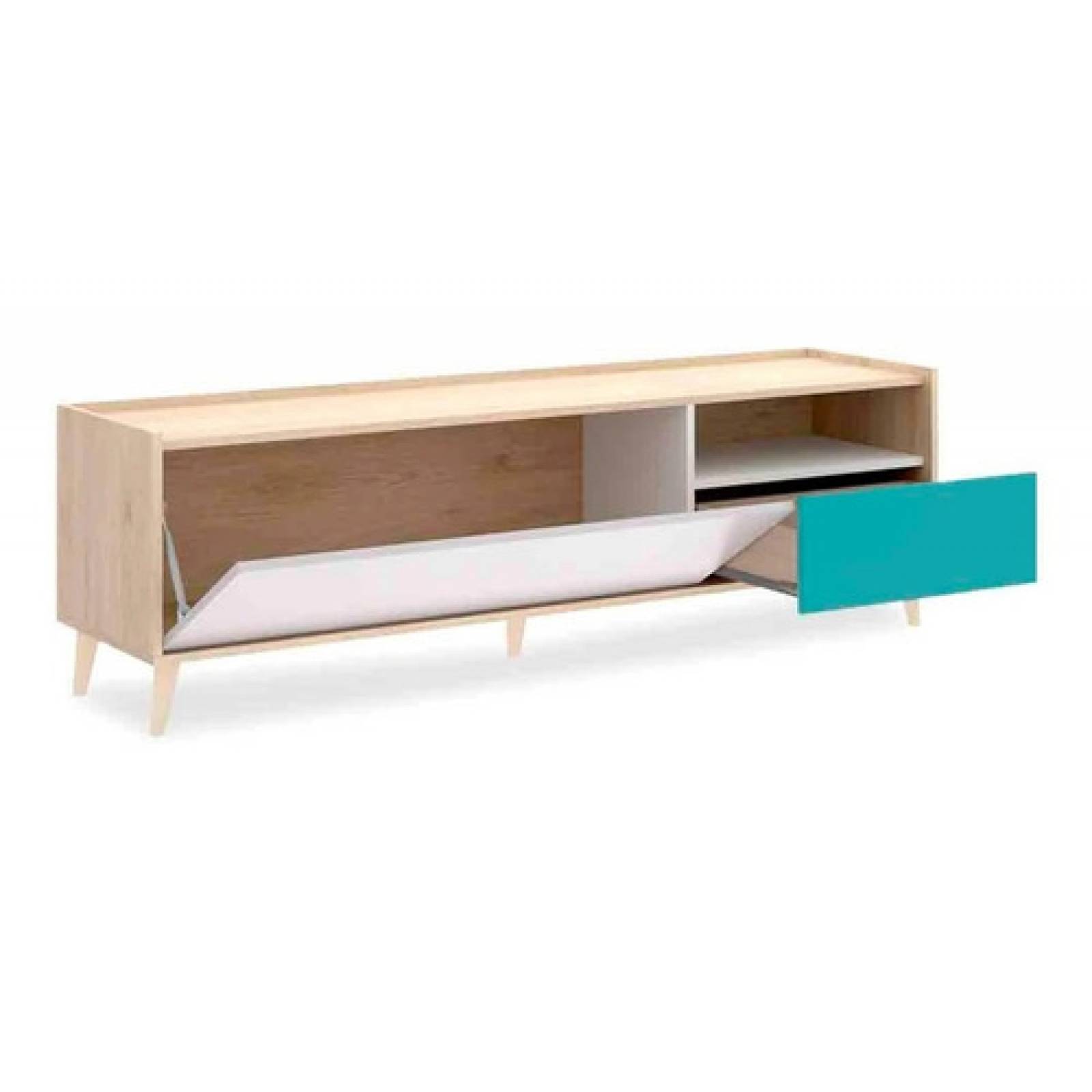 Mesa Rack Mueble Para Tv Multicolor Moderno Amplio Tugow