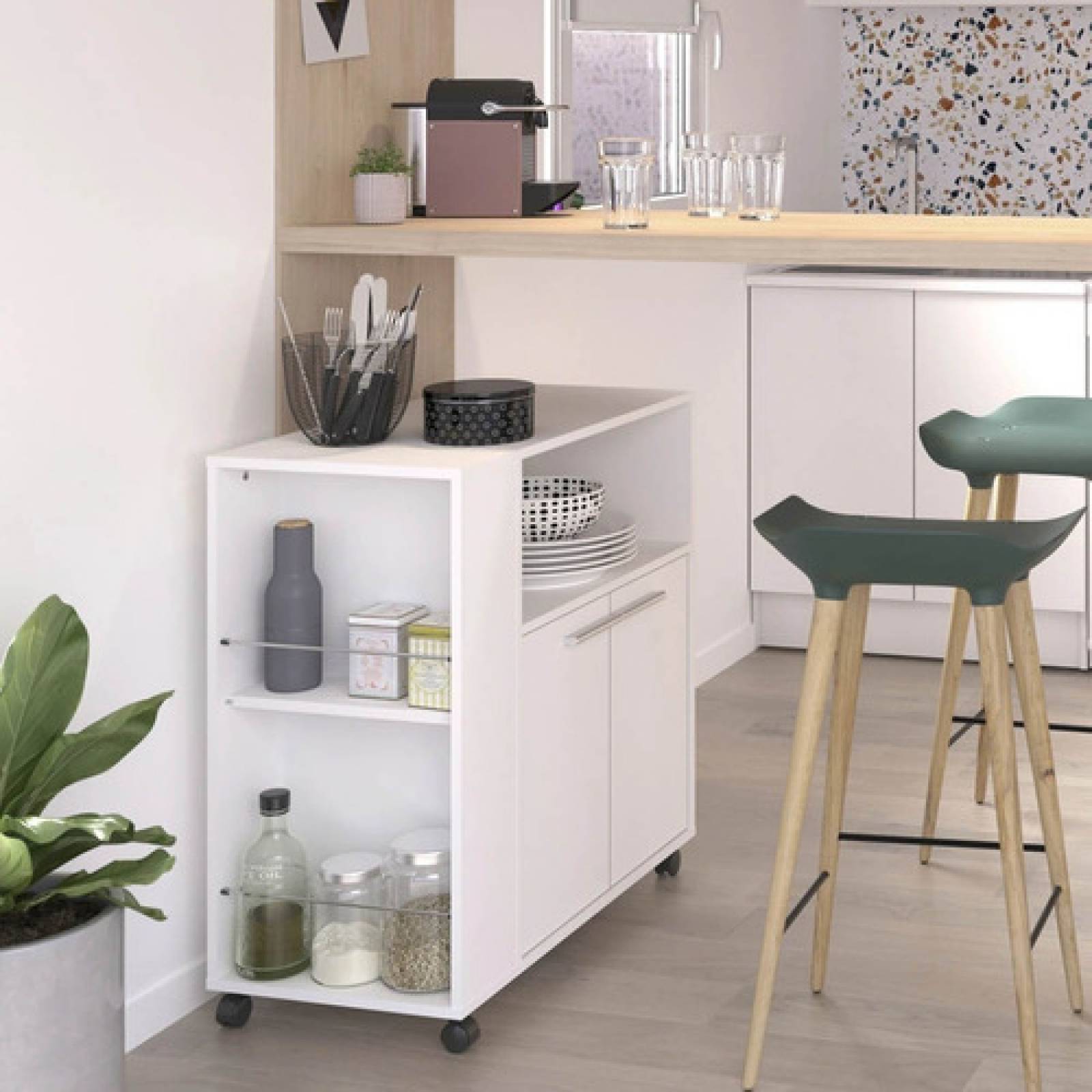 Alacena Cocina Practicas Con Ruedas Tugow Envio Gratis