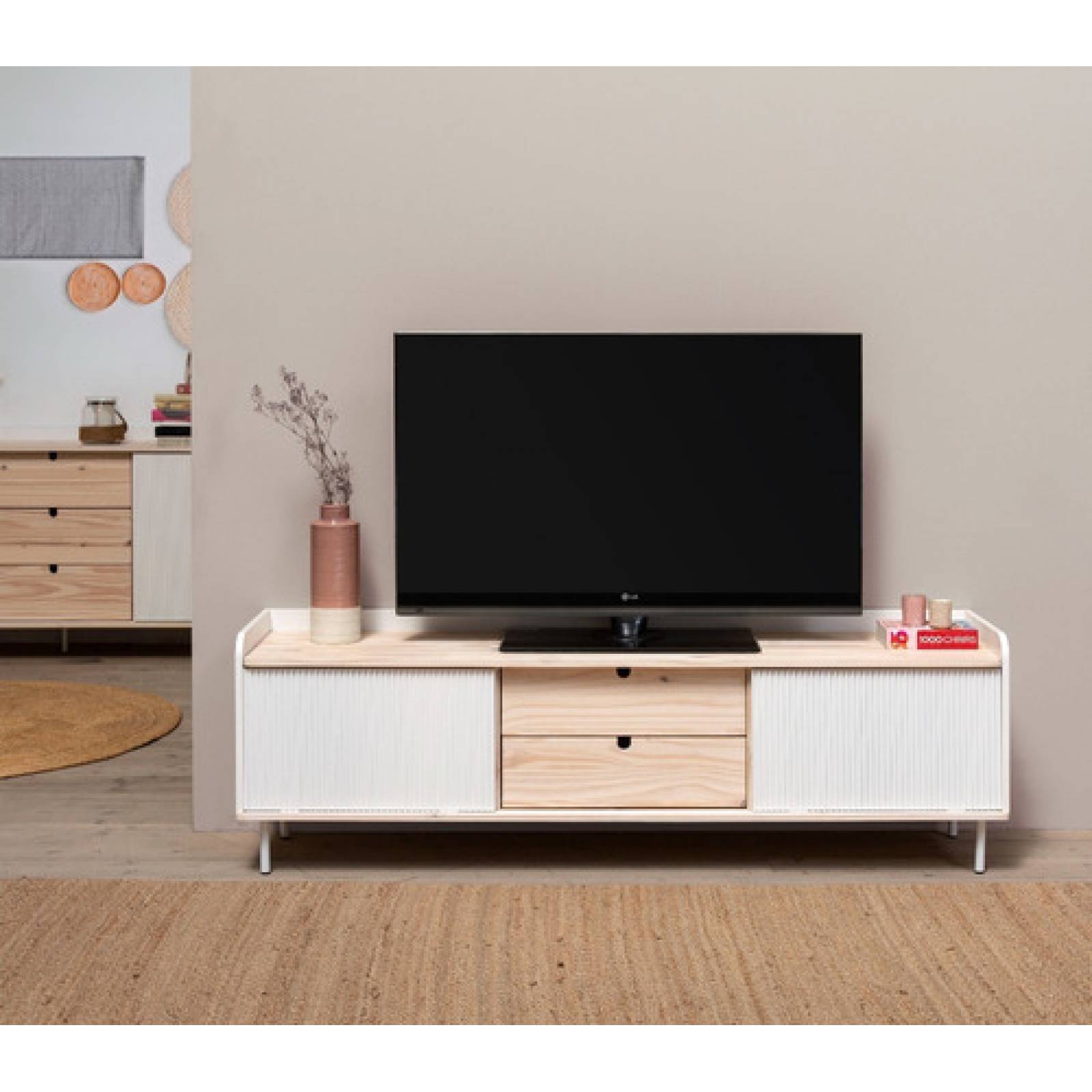 Mueble Para Tv Rack Minimalista Para Sala U Oficina Tugow