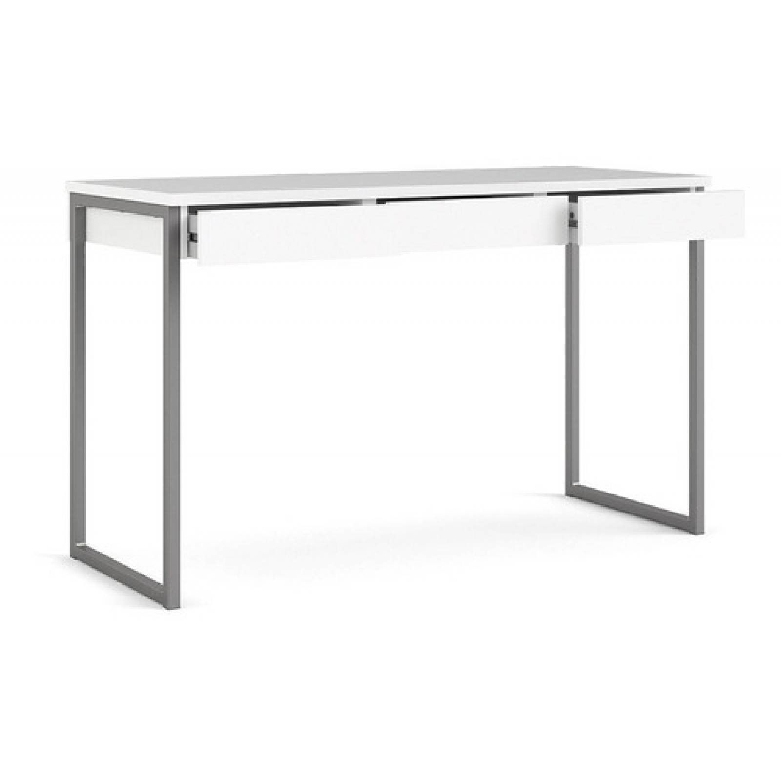 Escritorio Blanco Minimalista Con Patas De Acero Tugow 