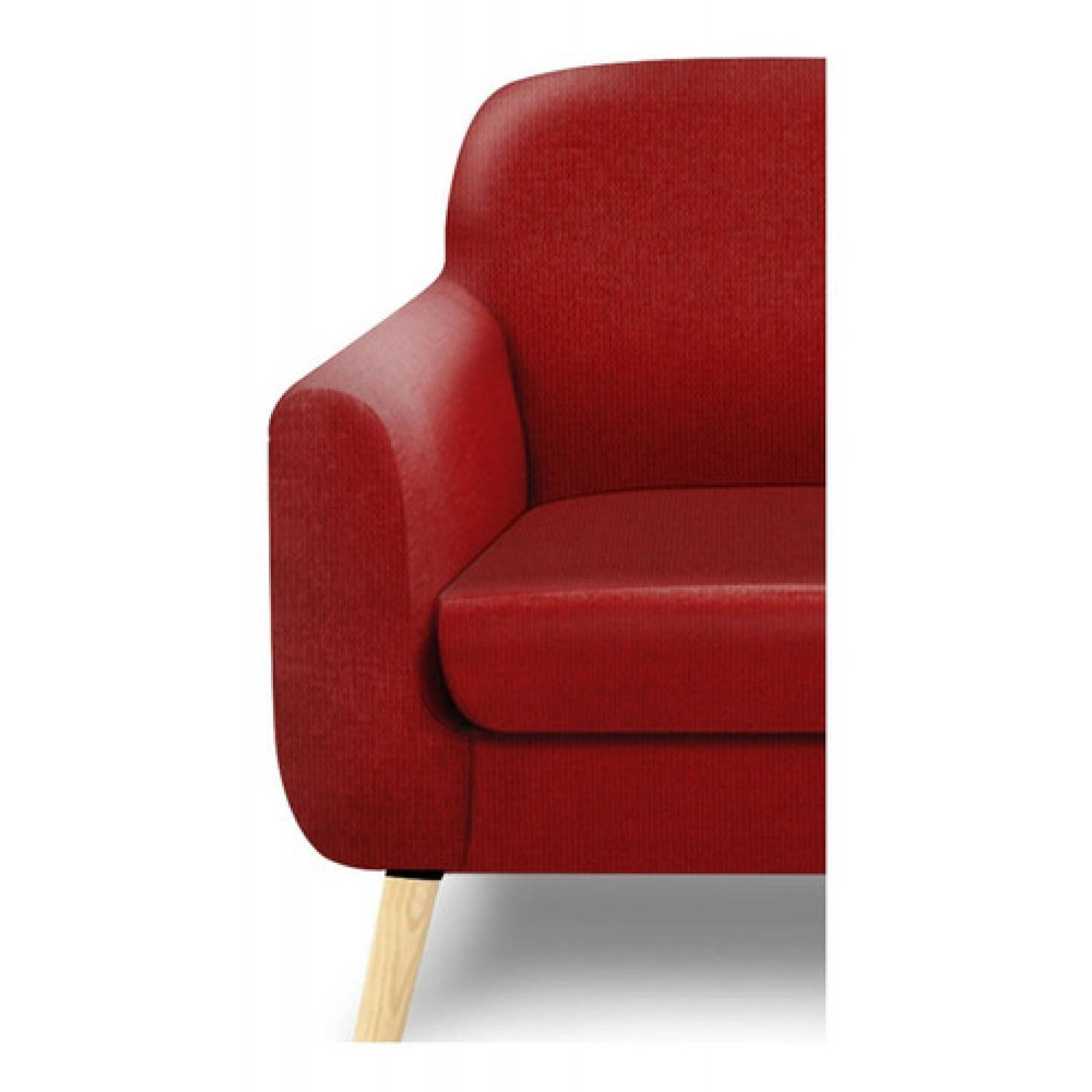Sillon Rojo Sofa Minimalista 3 Plazas Salas Modernas Tugow