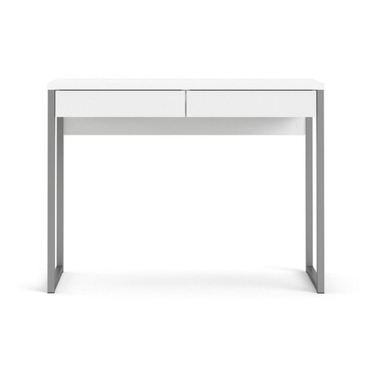Escritorio Con Cajones Blanco Minimalista Metal De Calidad