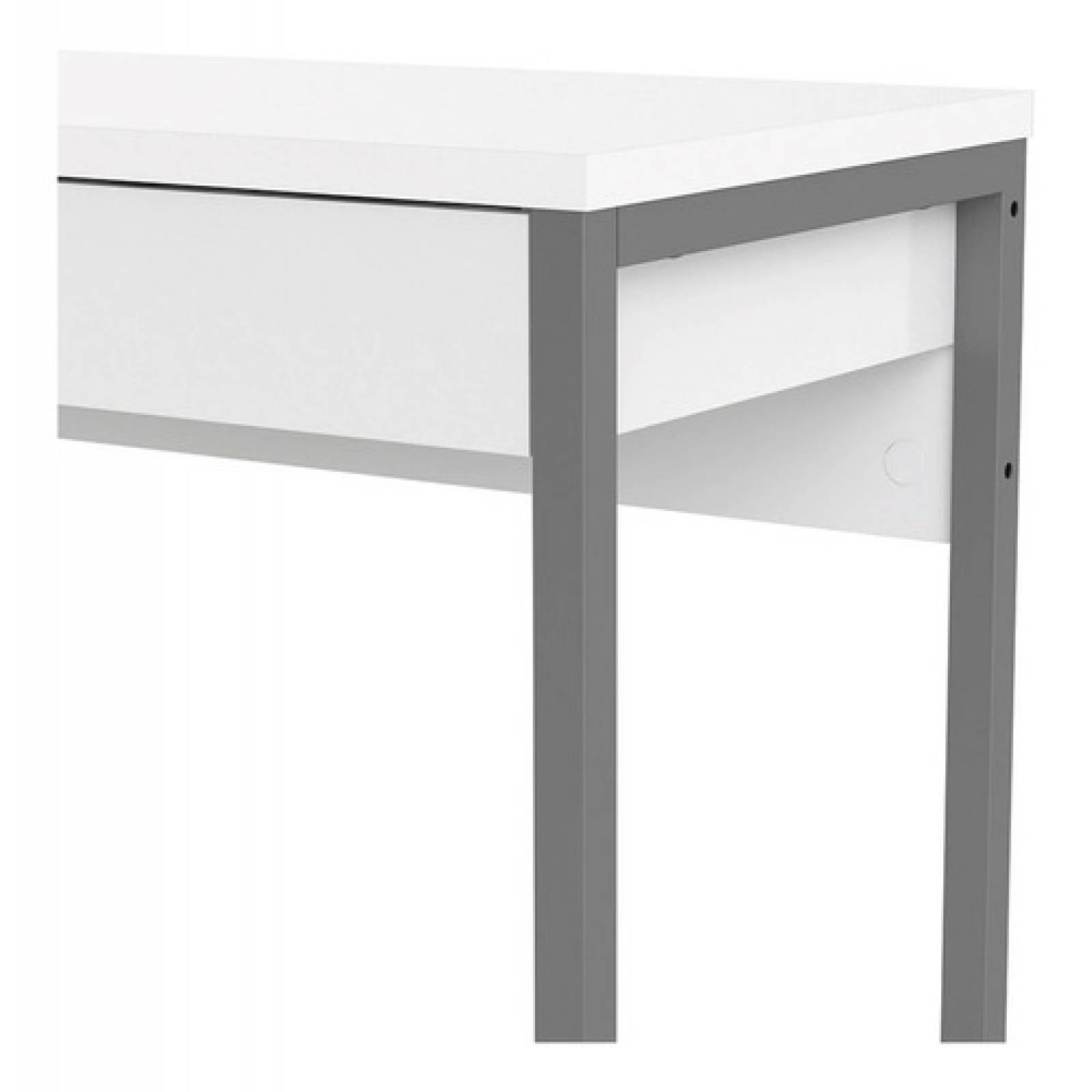 Escritorio Con Cajones Blanco Minimalista Metal De Calidad