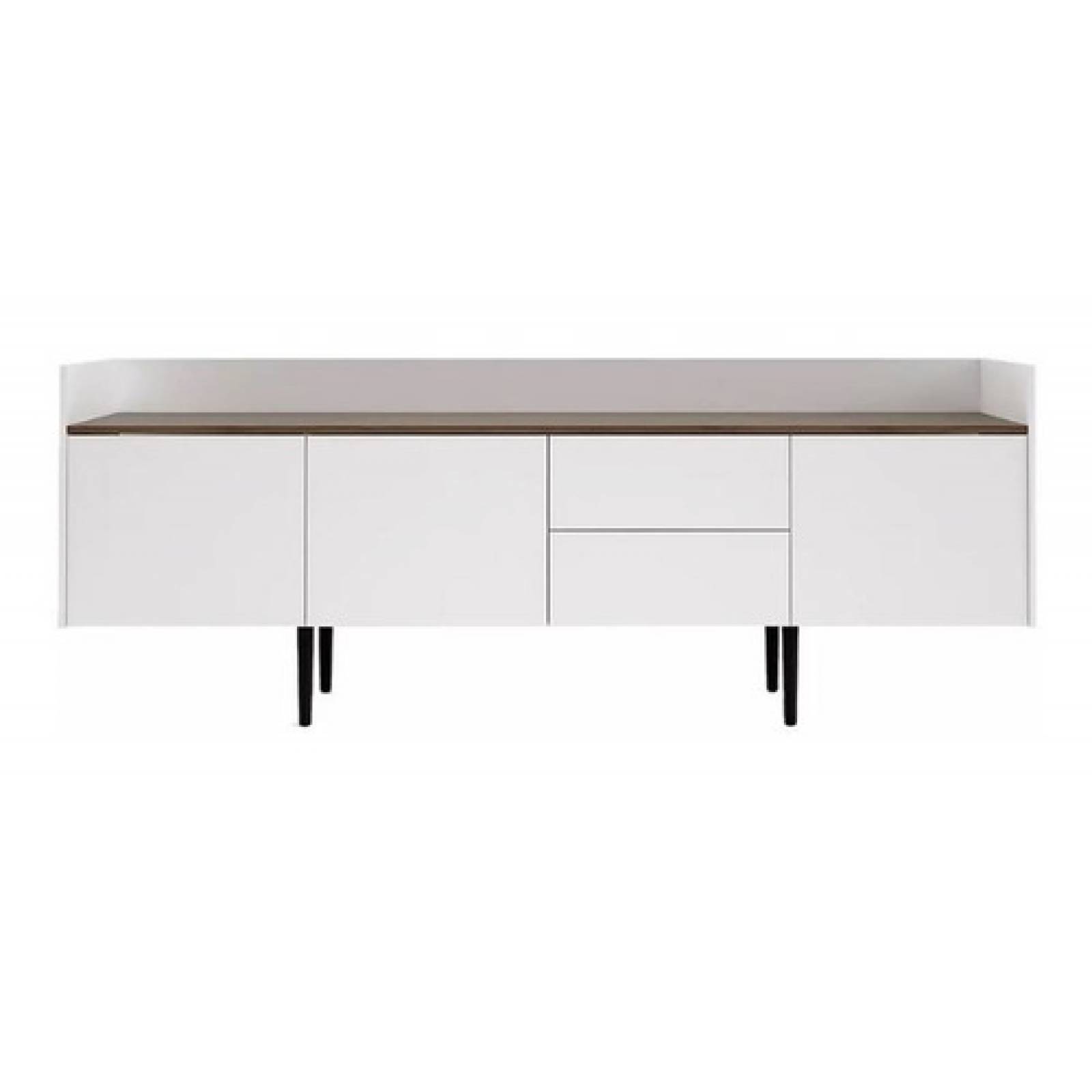 Mueble Para Tv Cajonera Para Sala Minimalista Blanca Tugow
