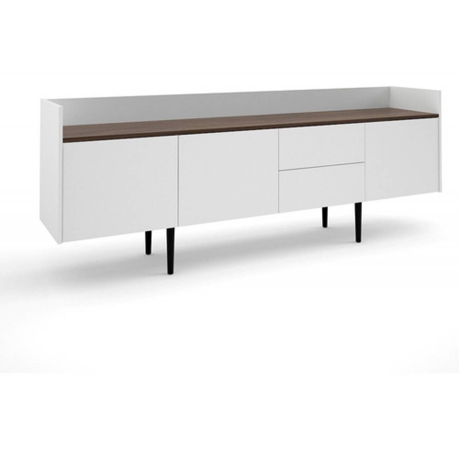 Mueble Para Tv Cajonera Para Sala Minimalista Blanca Tugow
