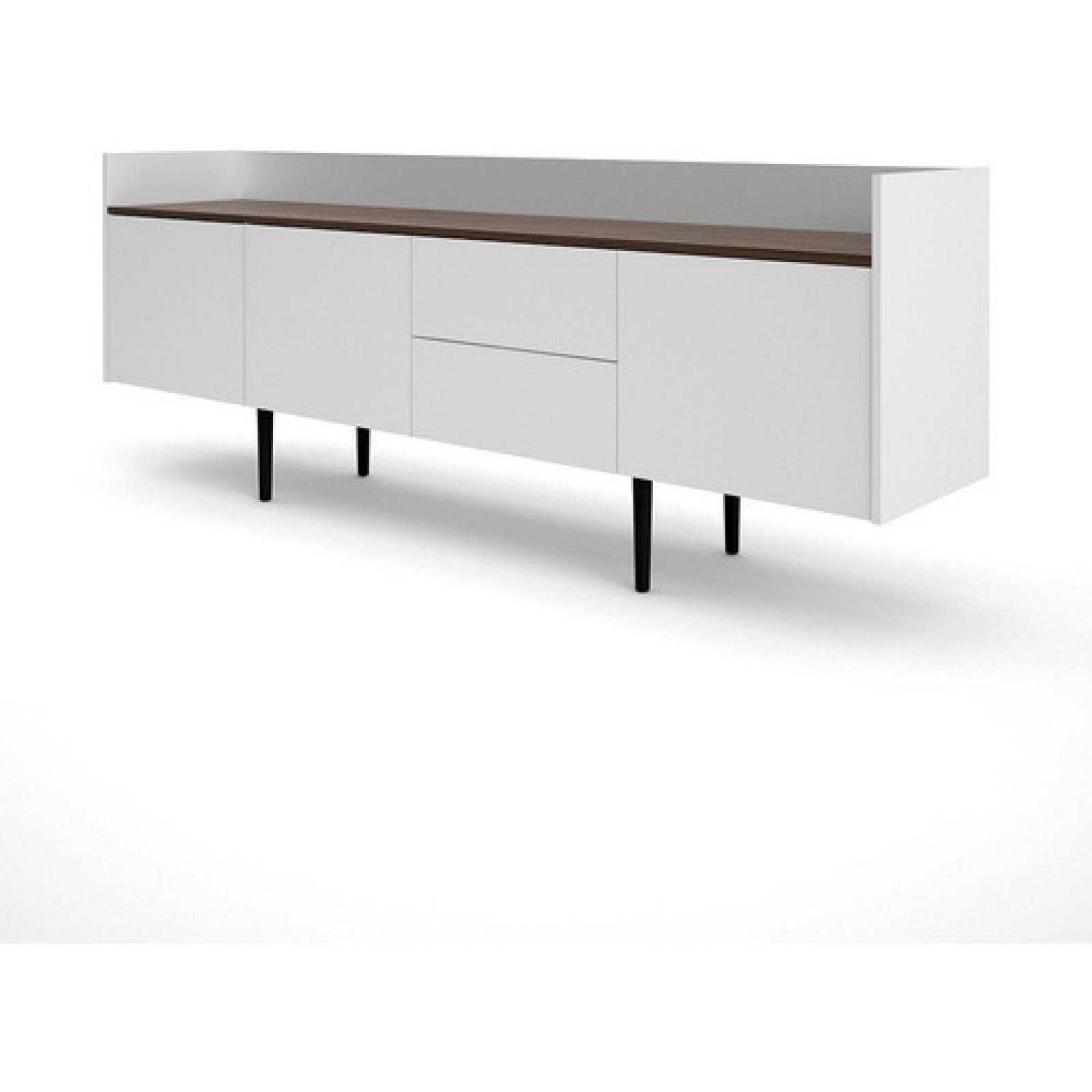 Mueble Para Tv Cajonera Para Sala Minimalista Blanca Tugow
