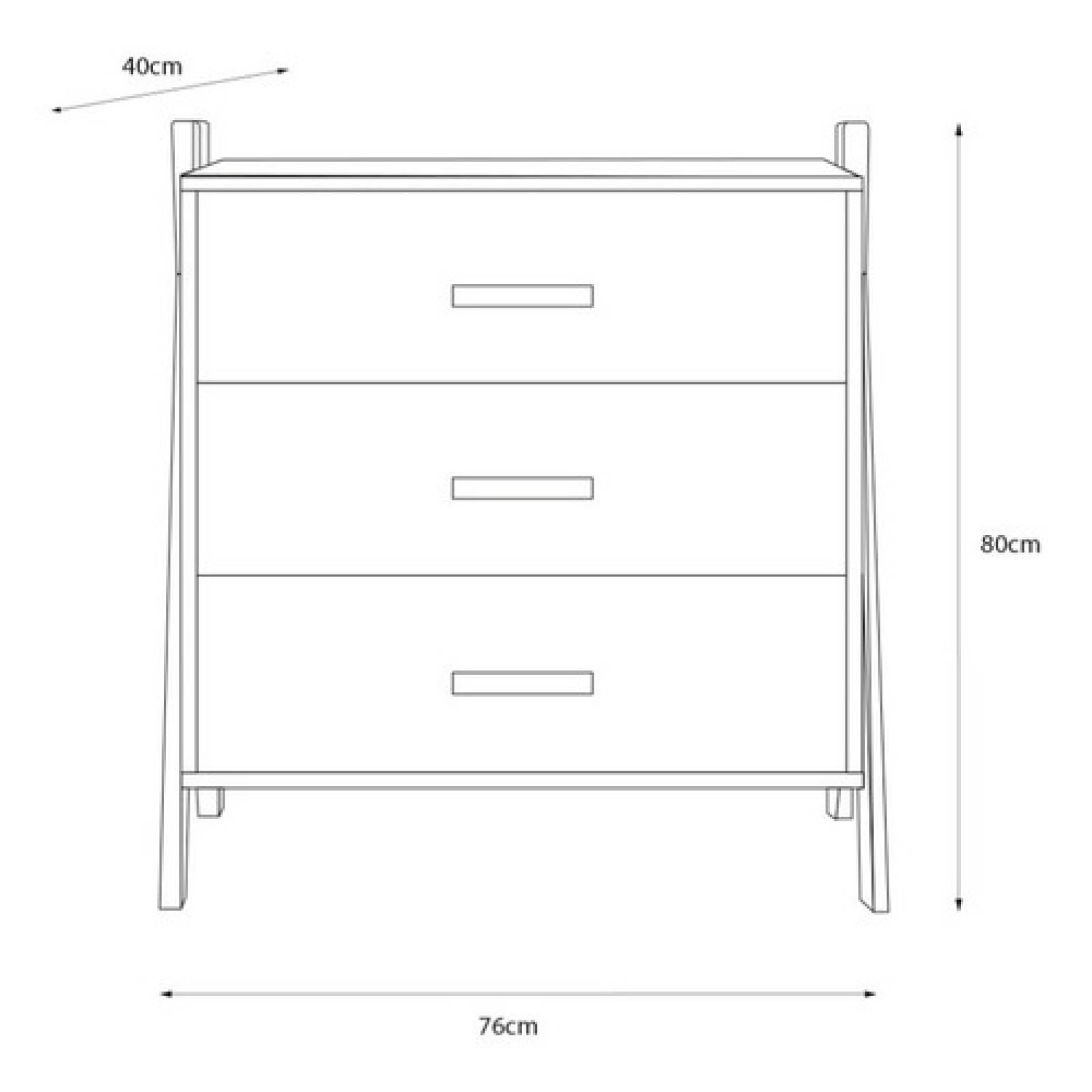 Mueble Cajonera Practica Infantil De 3 Cajones Tugow