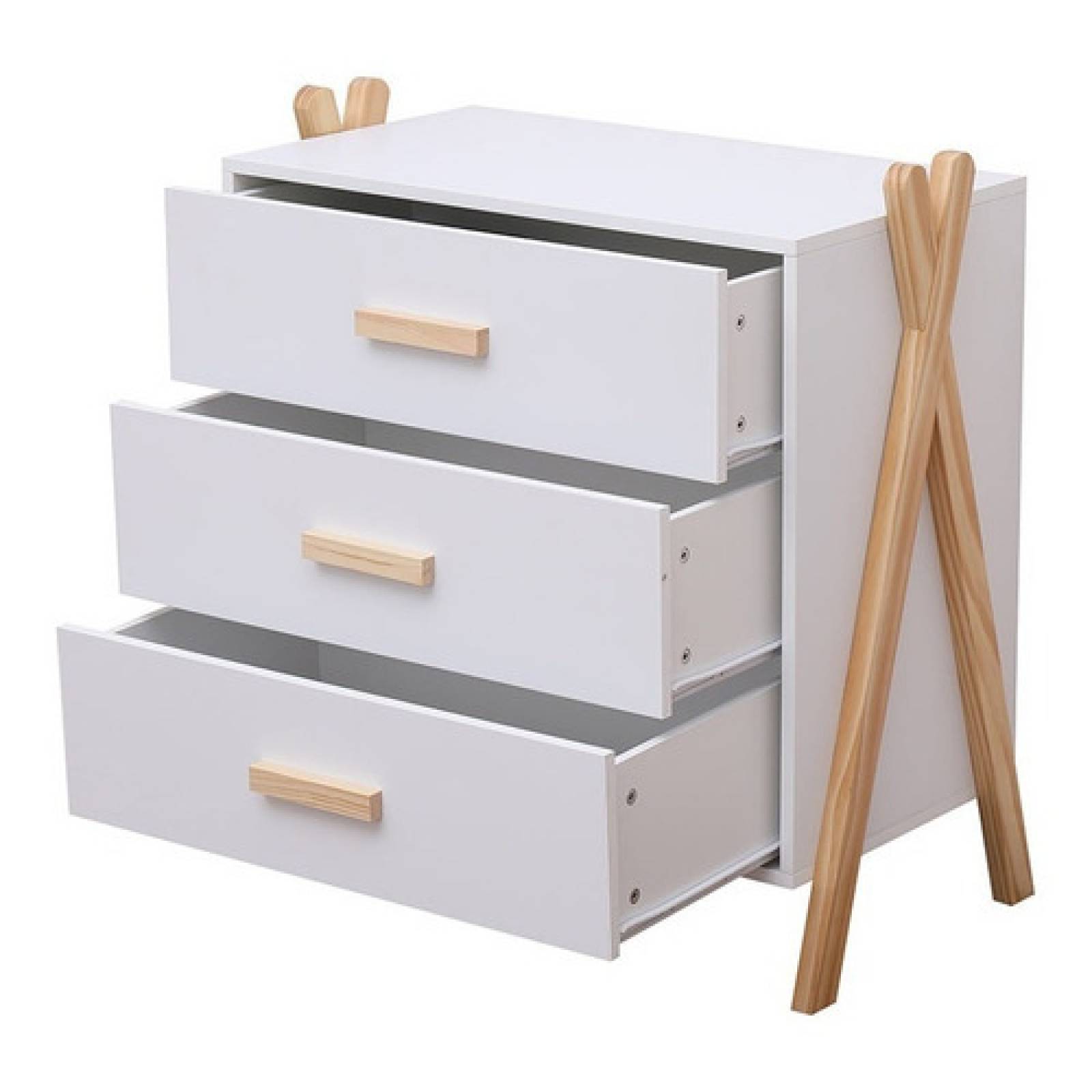Mueble Cajonera Practica Infantil De 3 Cajones Tugow