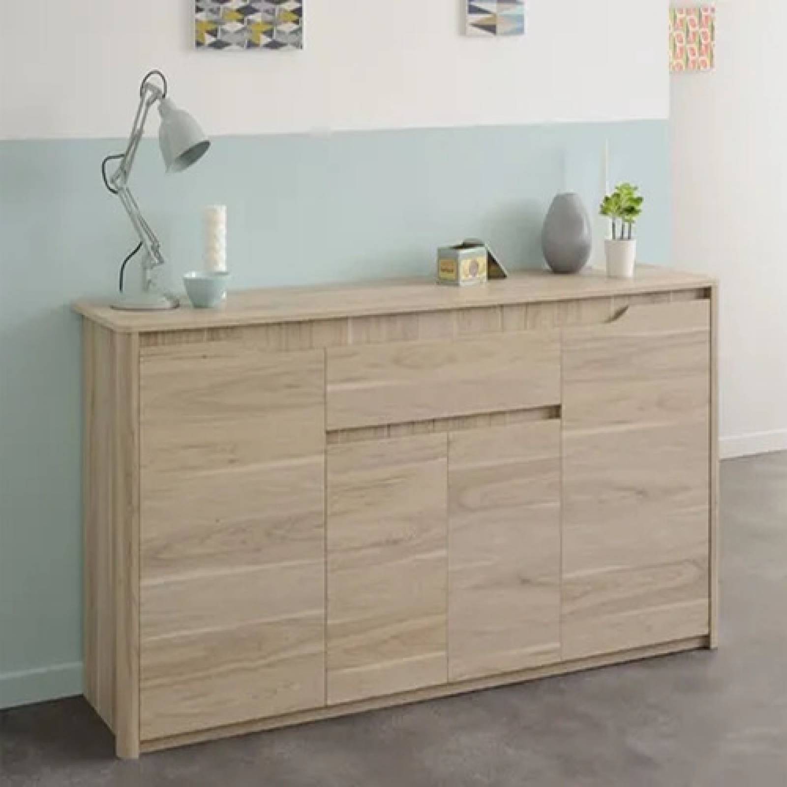 Mueble Para Sala Cajonera De Madera Minimalista Con Envío