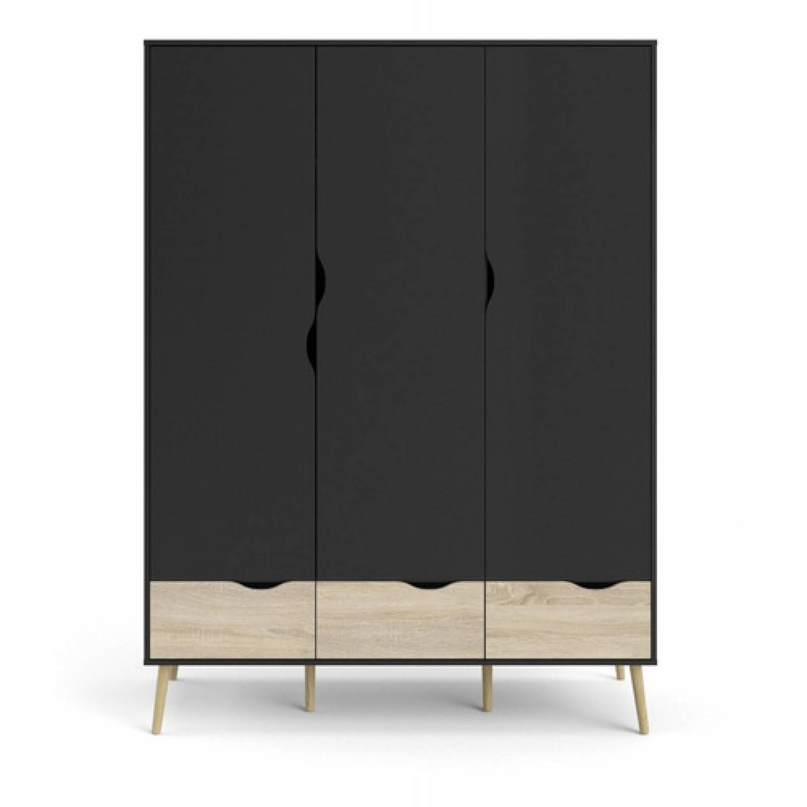 Clósets Armables Negro Ropero Moderno Con Cajonera Envío Gratis