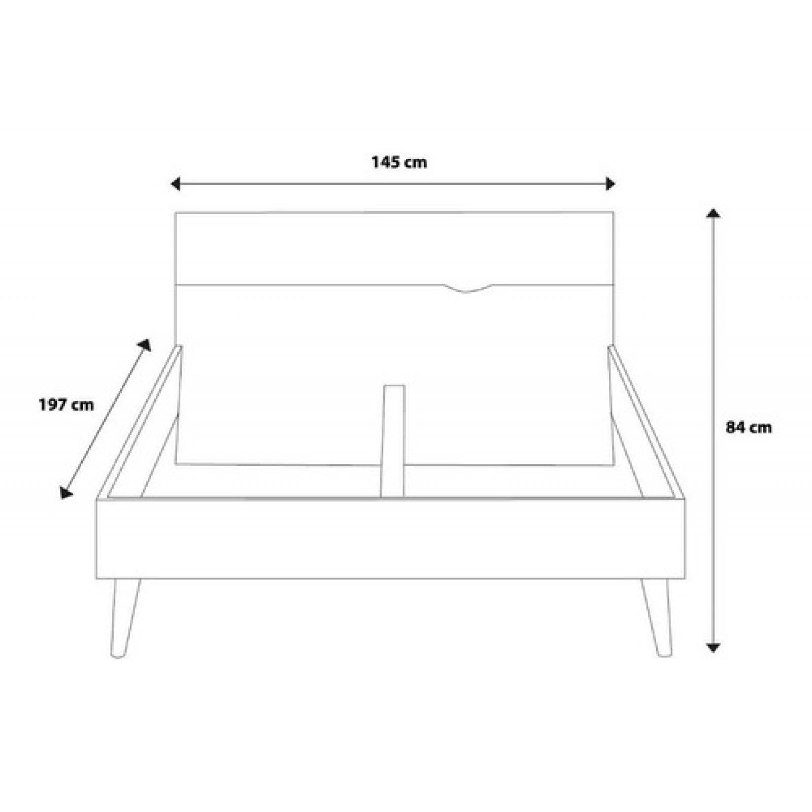 Recámara Matrimonial Negra Base Para Cama Con Cabecera 