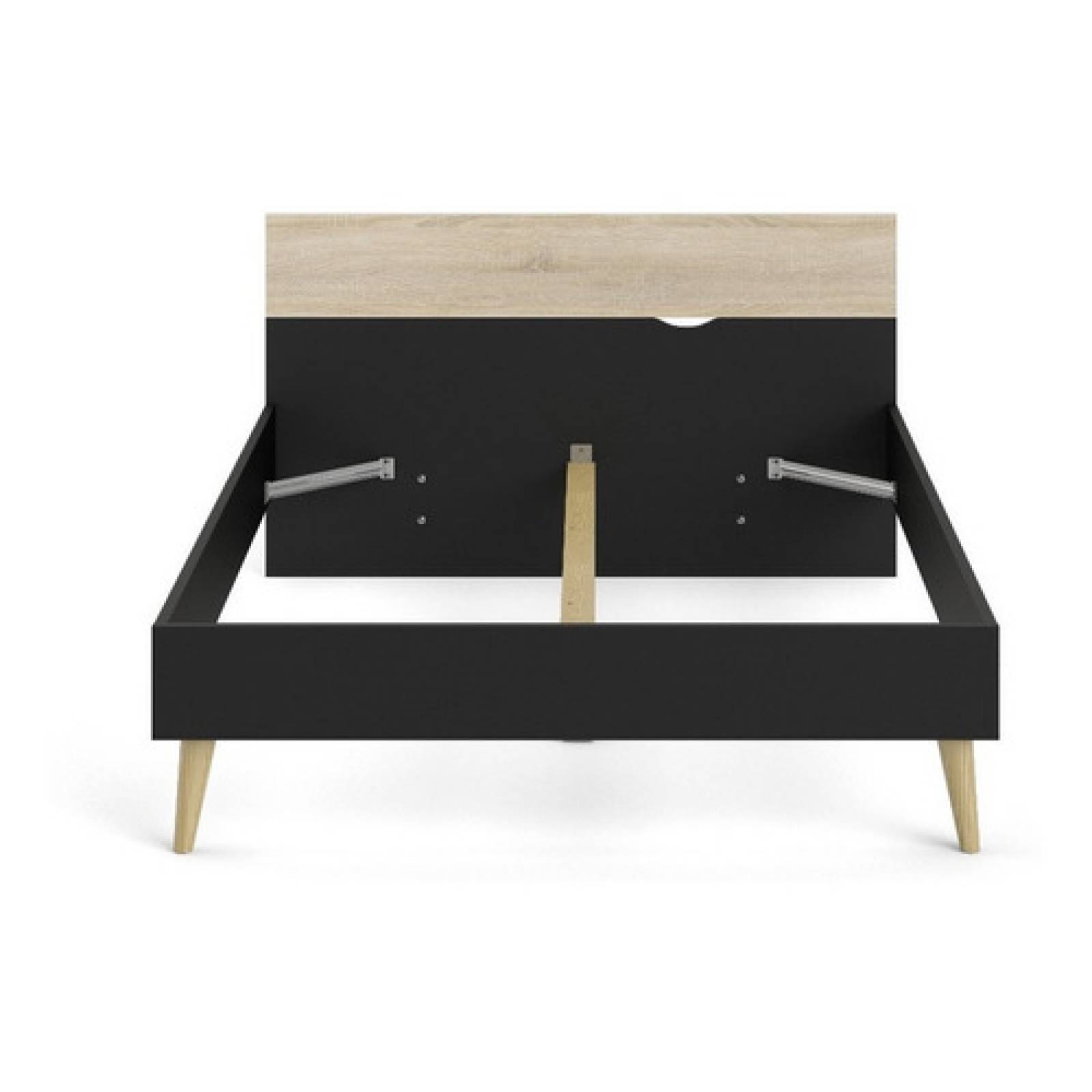 Recámara Matrimonial Negra Base Para Cama Con Cabecera 