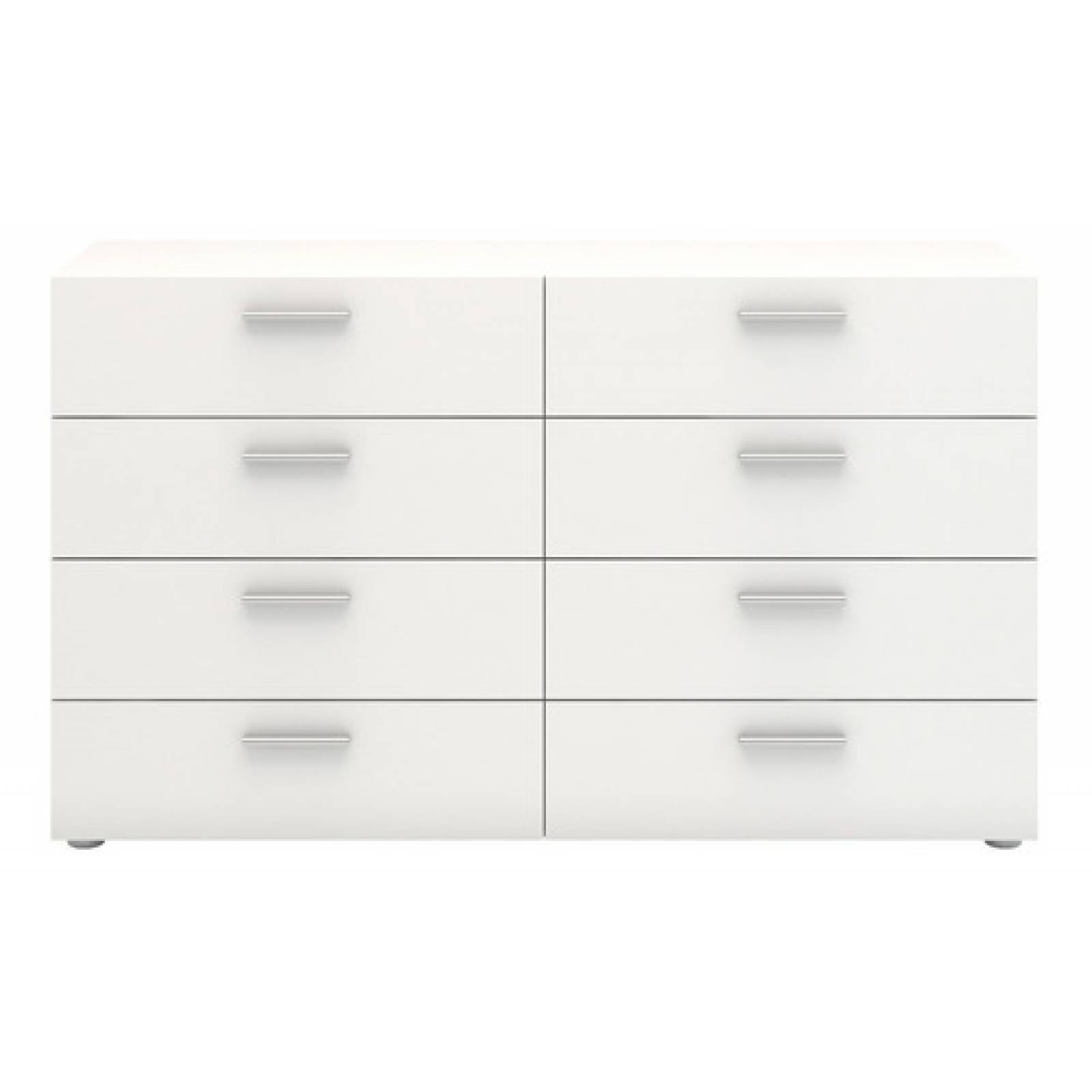 Cajonera Madera Moderna Cómoda Blanca Tugow 