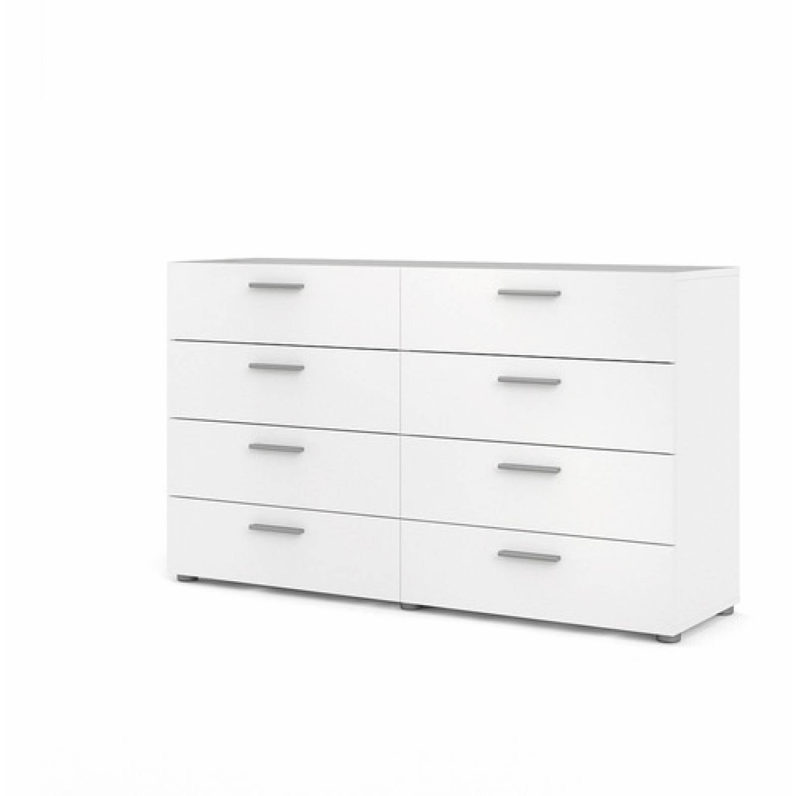 Cajonera Madera Moderna Cómoda Blanca Tugow 