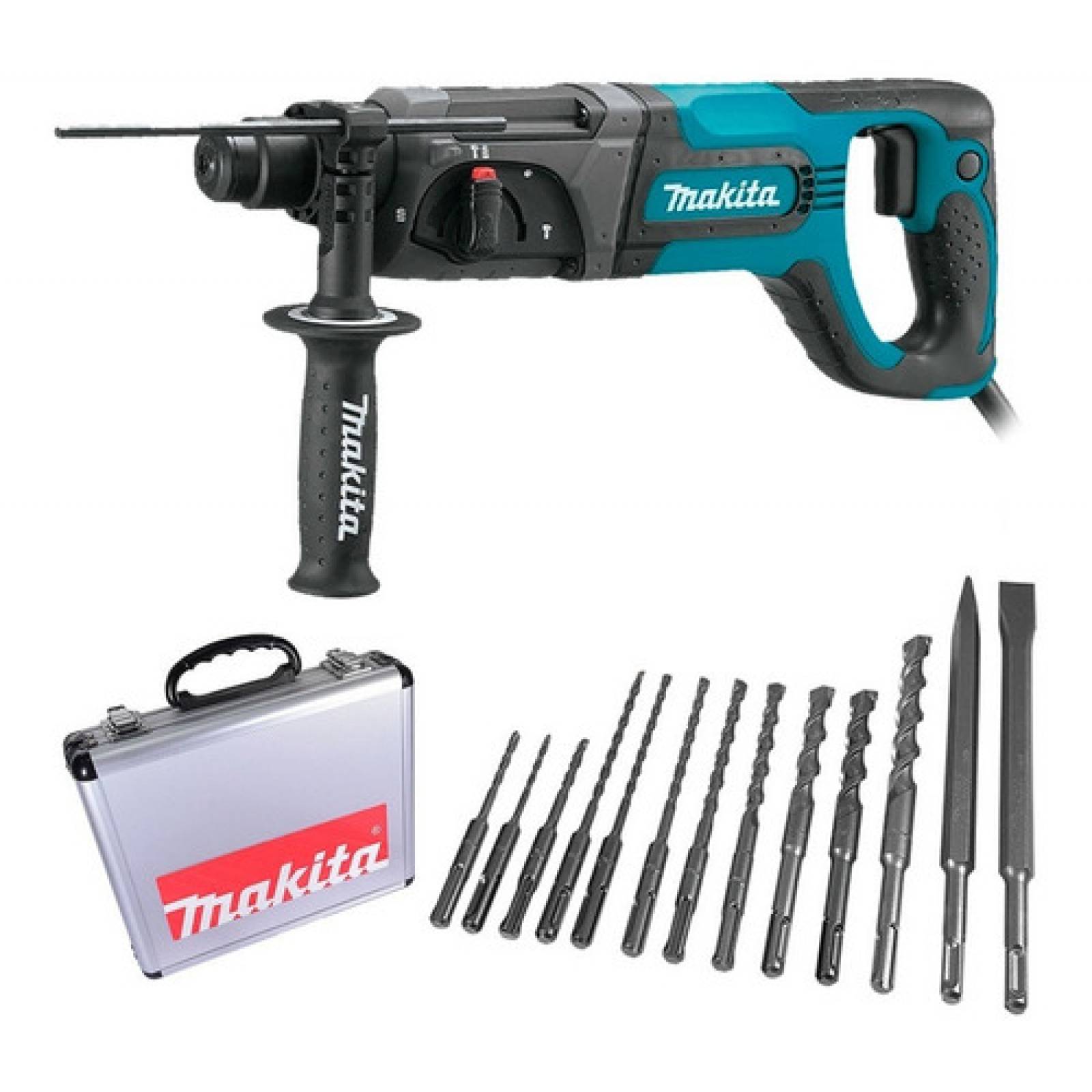 Rotomartillo Makita Sds Plus Hr2475 780w + Brocas Y Cinceles