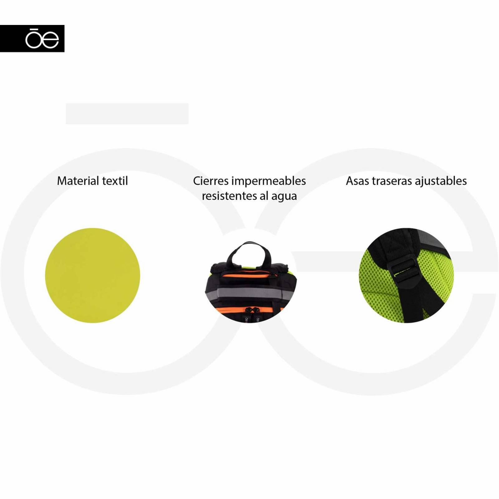 Mochila Cloe Apilable Detalles Reflejantes 