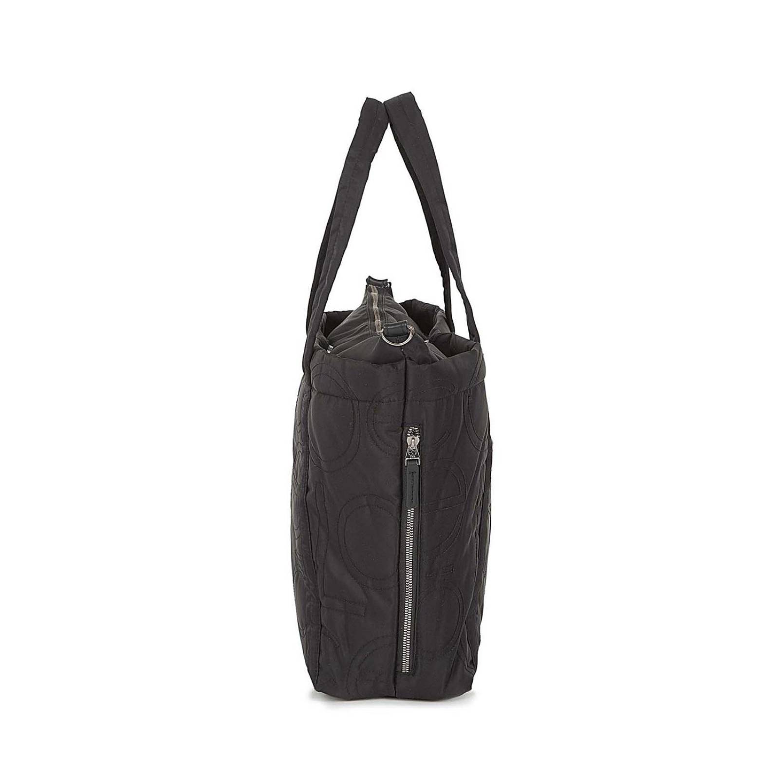 Pañalera Cloe Tote Bordado Icónico Negro