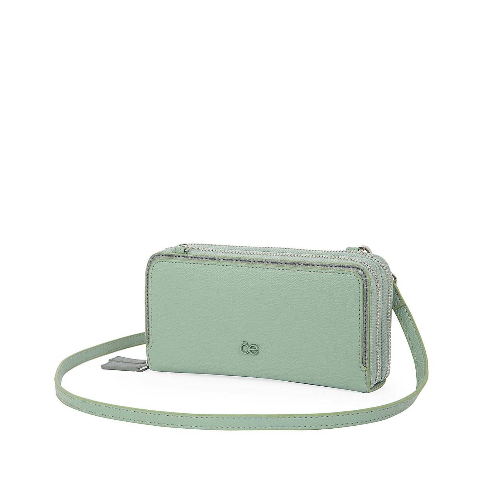 Cartera Cloe Grande Marco Metálico Menta