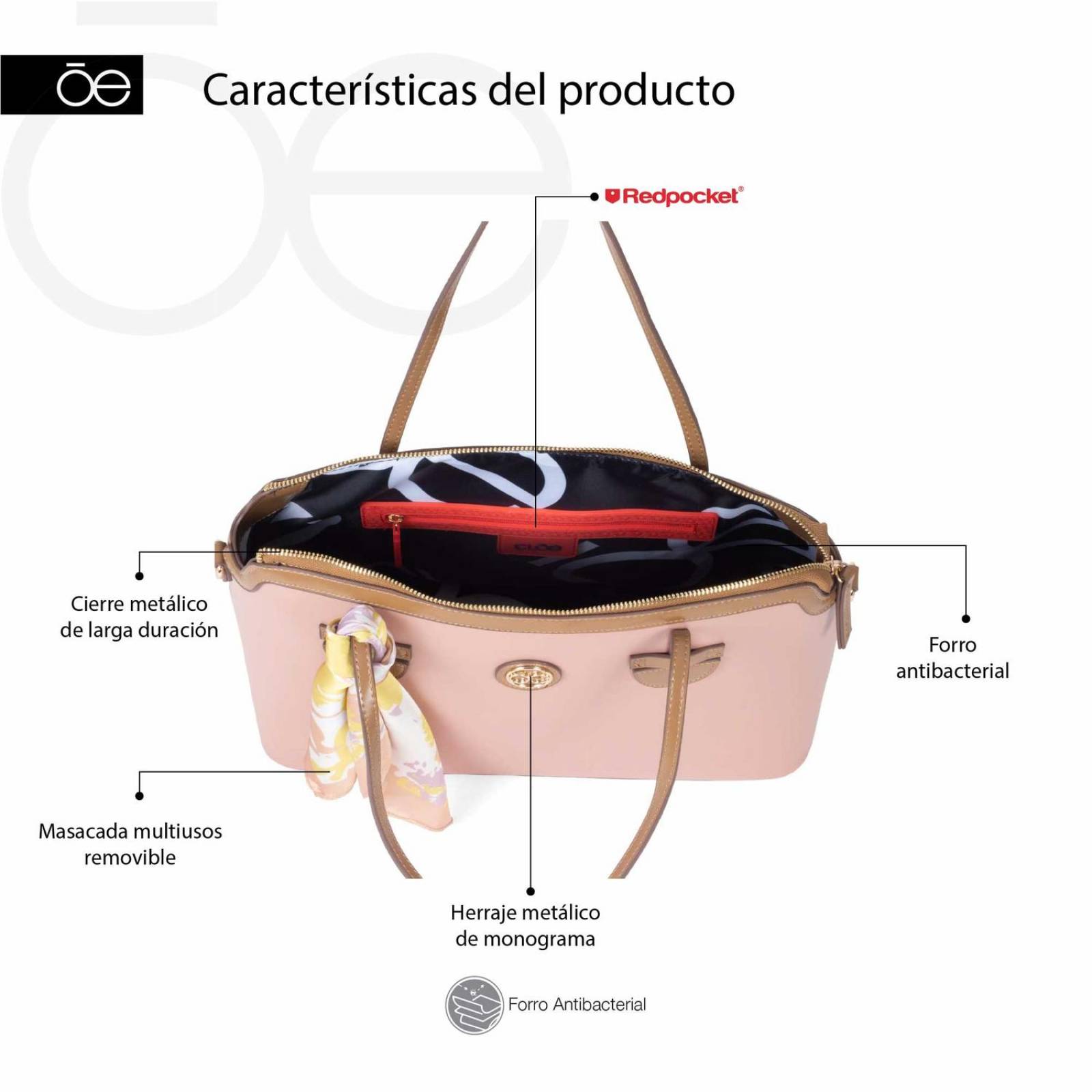Bolsa Cloe Satchel Atemporal MULTICOLOR