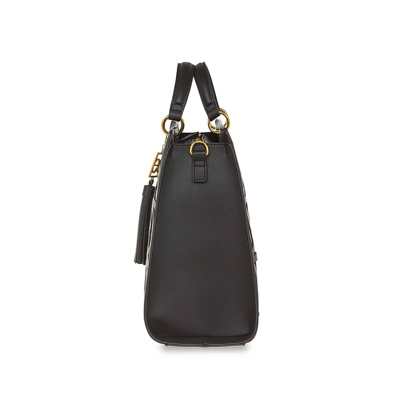 Bolsa Cloe Satchel Grande Tassel Decorativo NEGRO