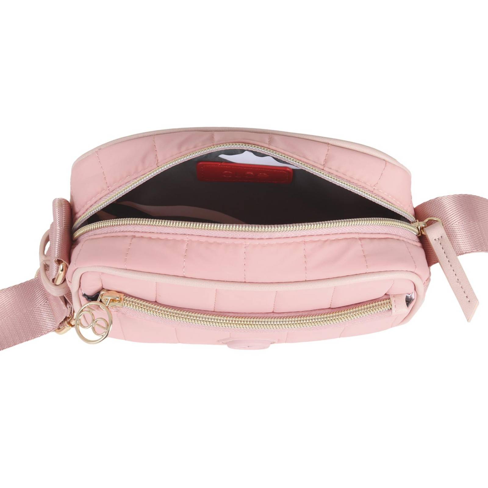 Bolsa Crossbody Cloe Textil Look Acolchado ROSA
