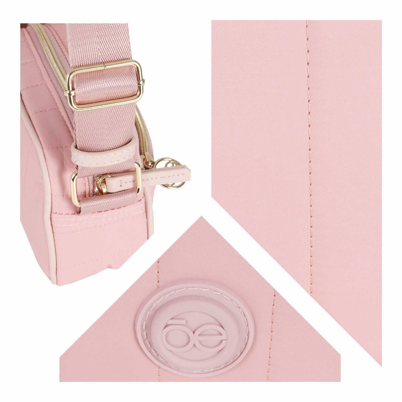 Bolsa Crossbody Cloe Textil Look Acolchado ROSA