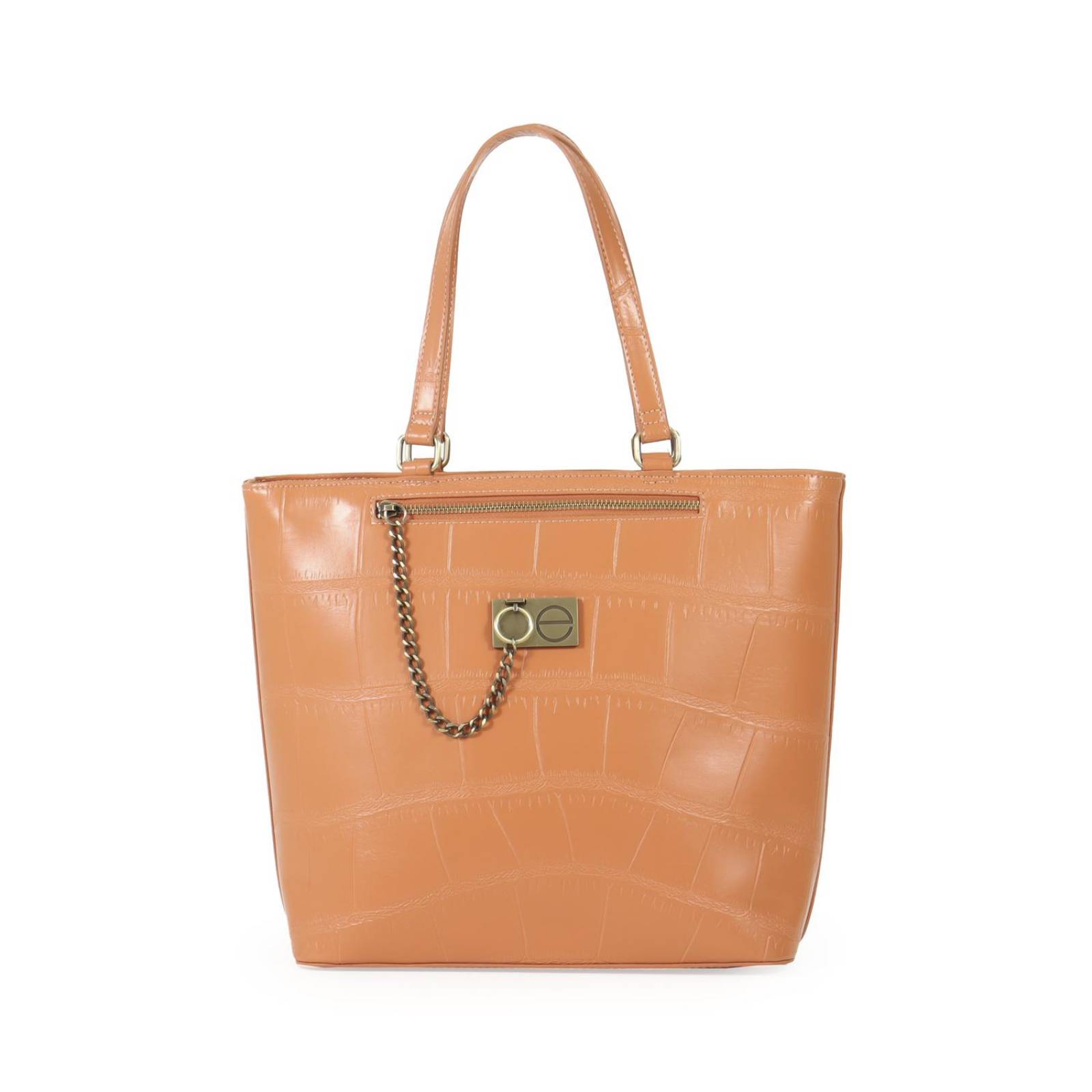 Bolsa Tote Cloe Look Animal Skin CORAL