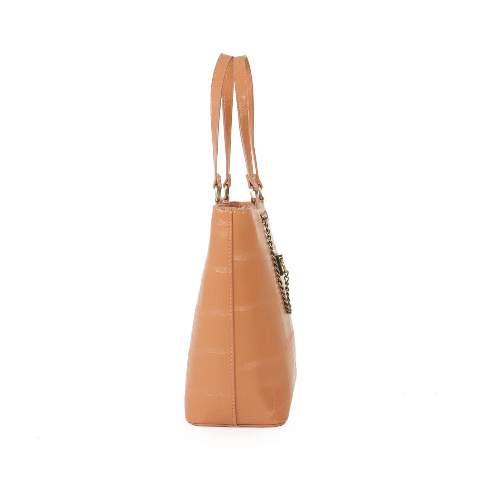 Bolsa Tote Cloe Look Animal Skin CORAL