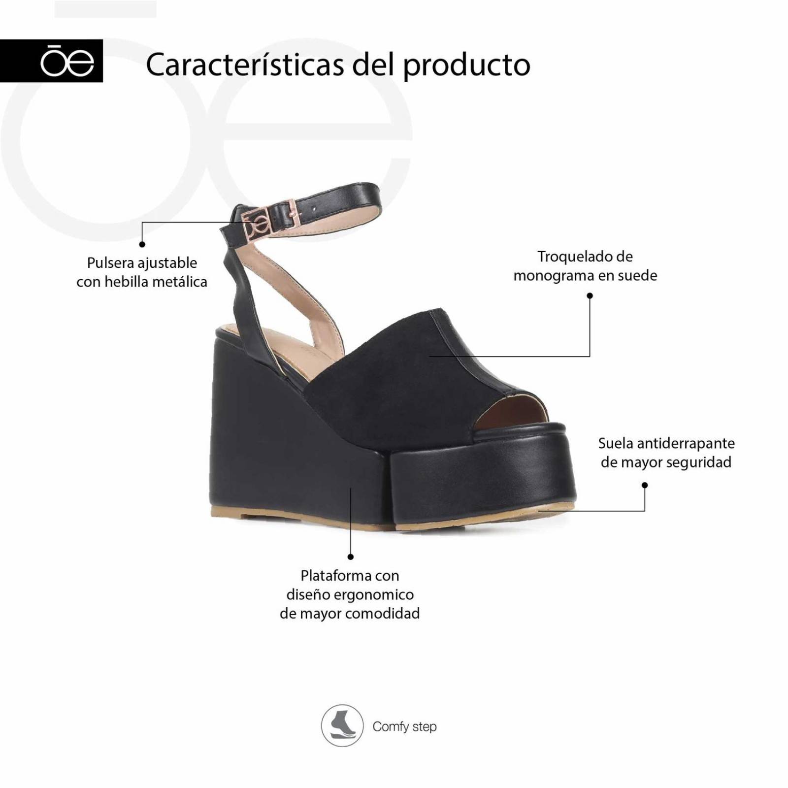 Sandalia Cloe con Plataforma Ergonómica 