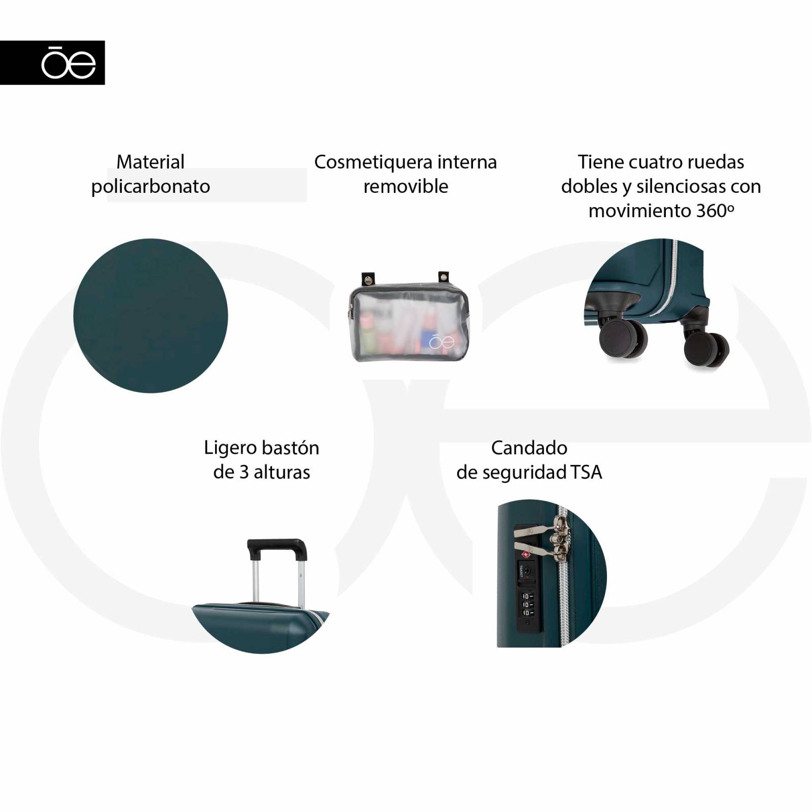 Maleta Cloe Chica 20" de Cabina Rígida