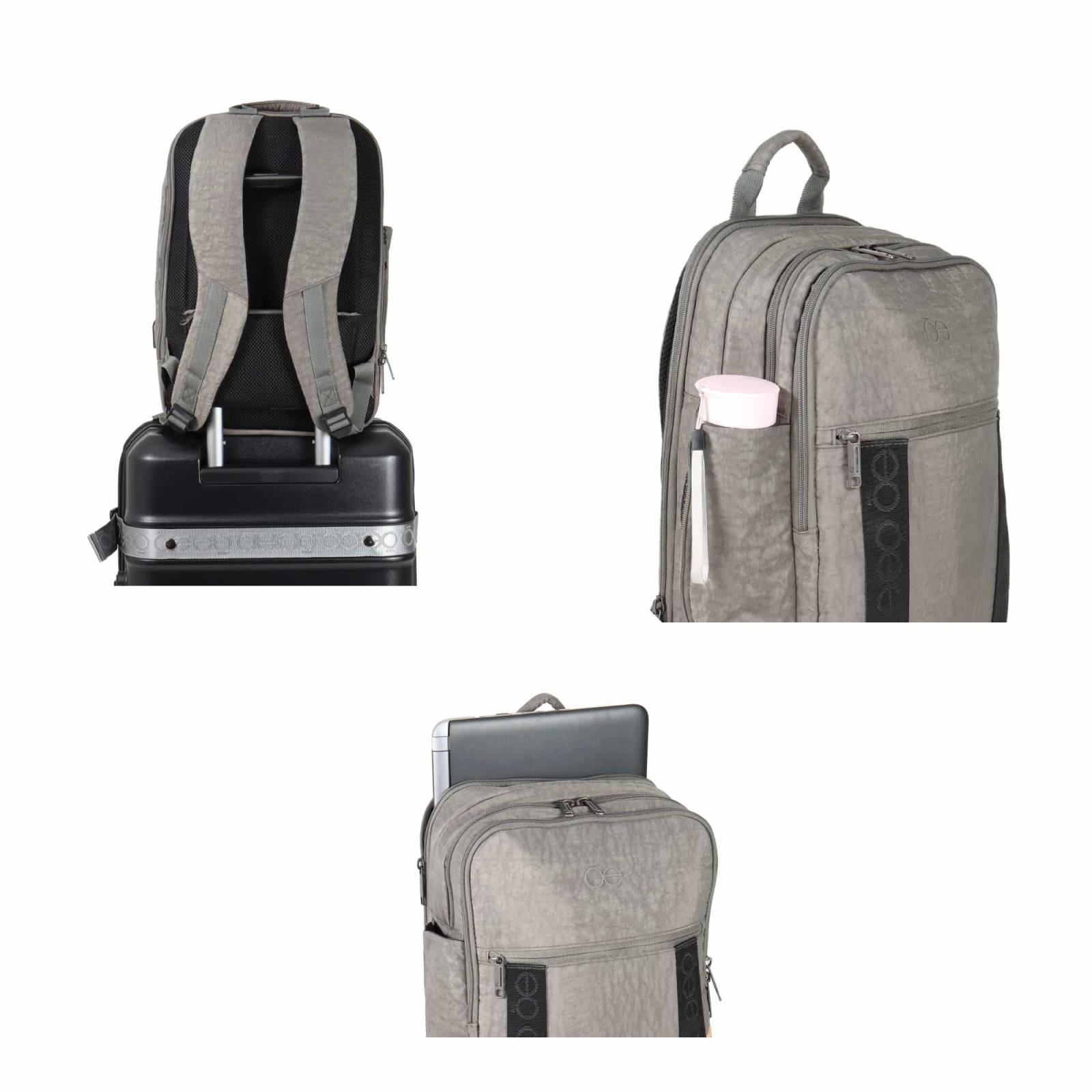 Mochila Cloe Porta Laptop 15" Cintas Webbing color Verde Olivo