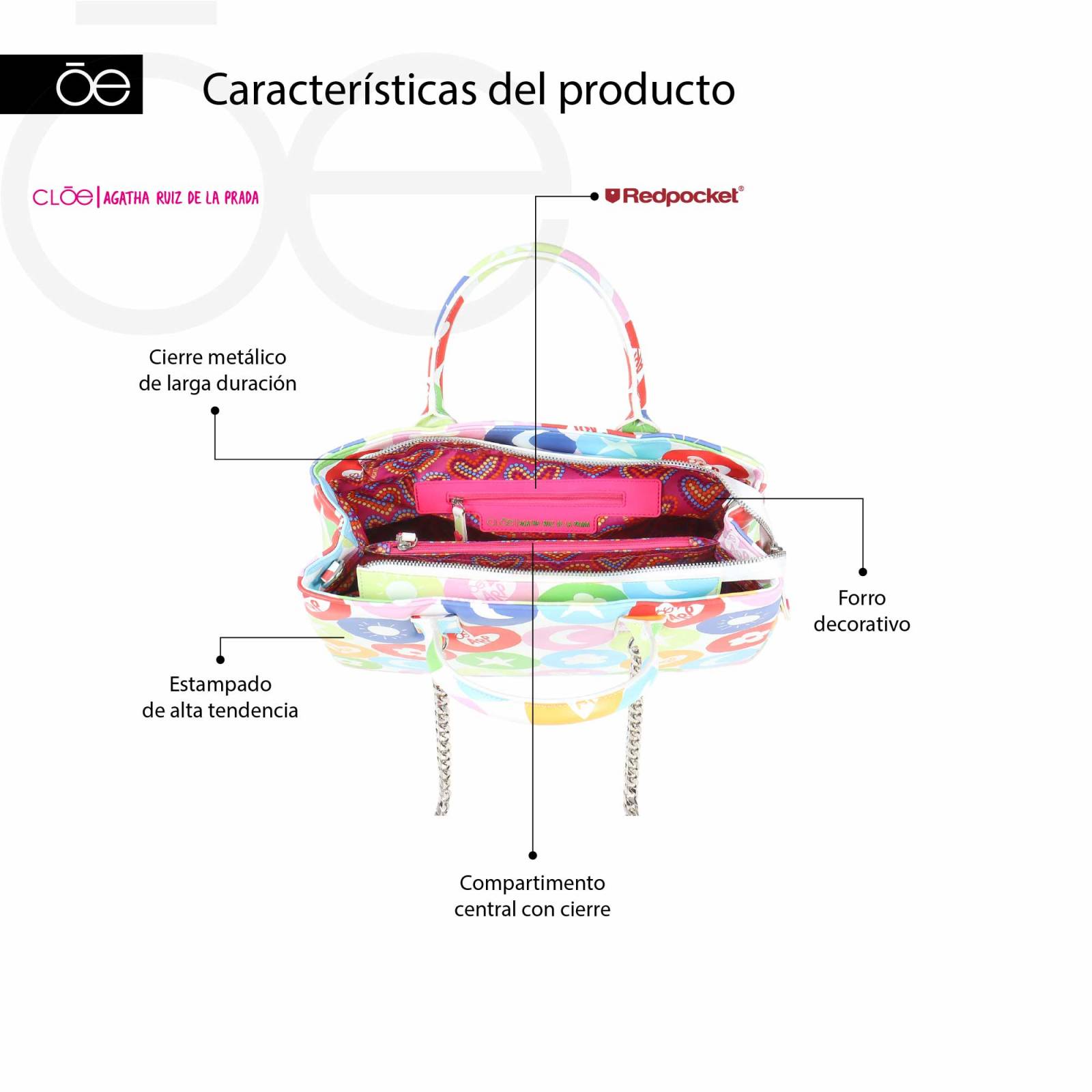Bolsa Satchel Acolchada Cloe By Agatha Ruiz de la Prada