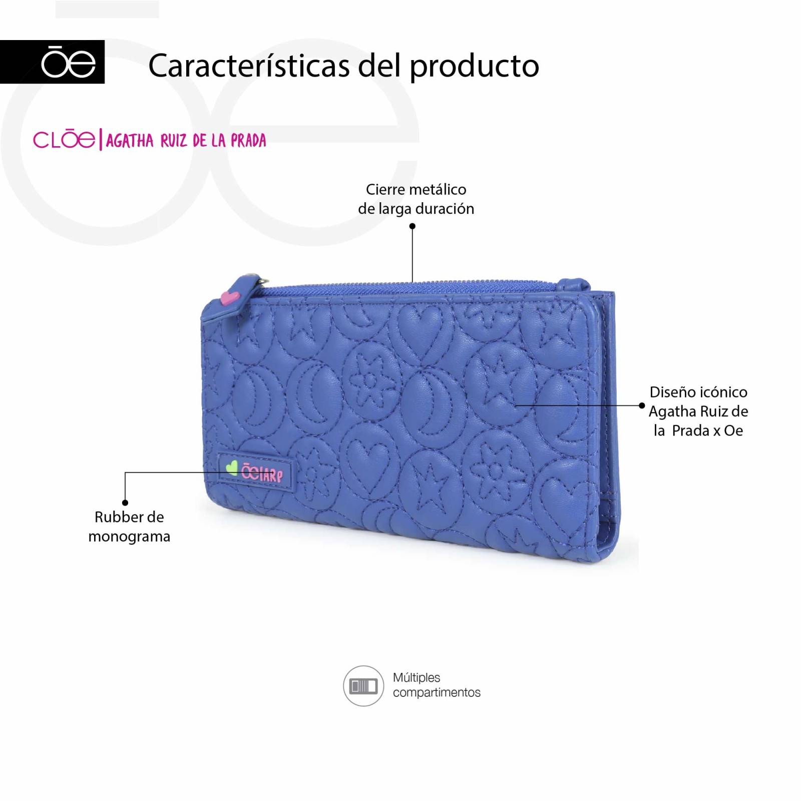 Cartera Flap Gde para Mujer Cloe By Agatha Ruiz de la Prada