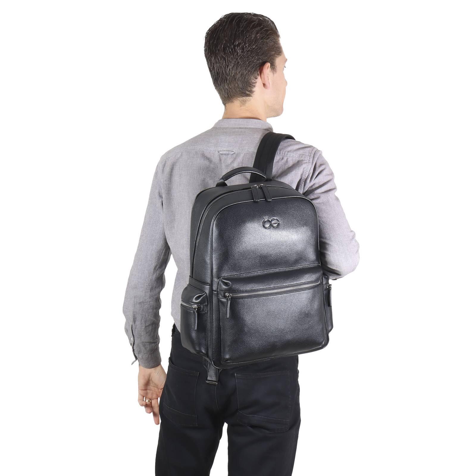 Mochila para Hombre Cloe Uomo Porta Laptop 15  Piel Genuina