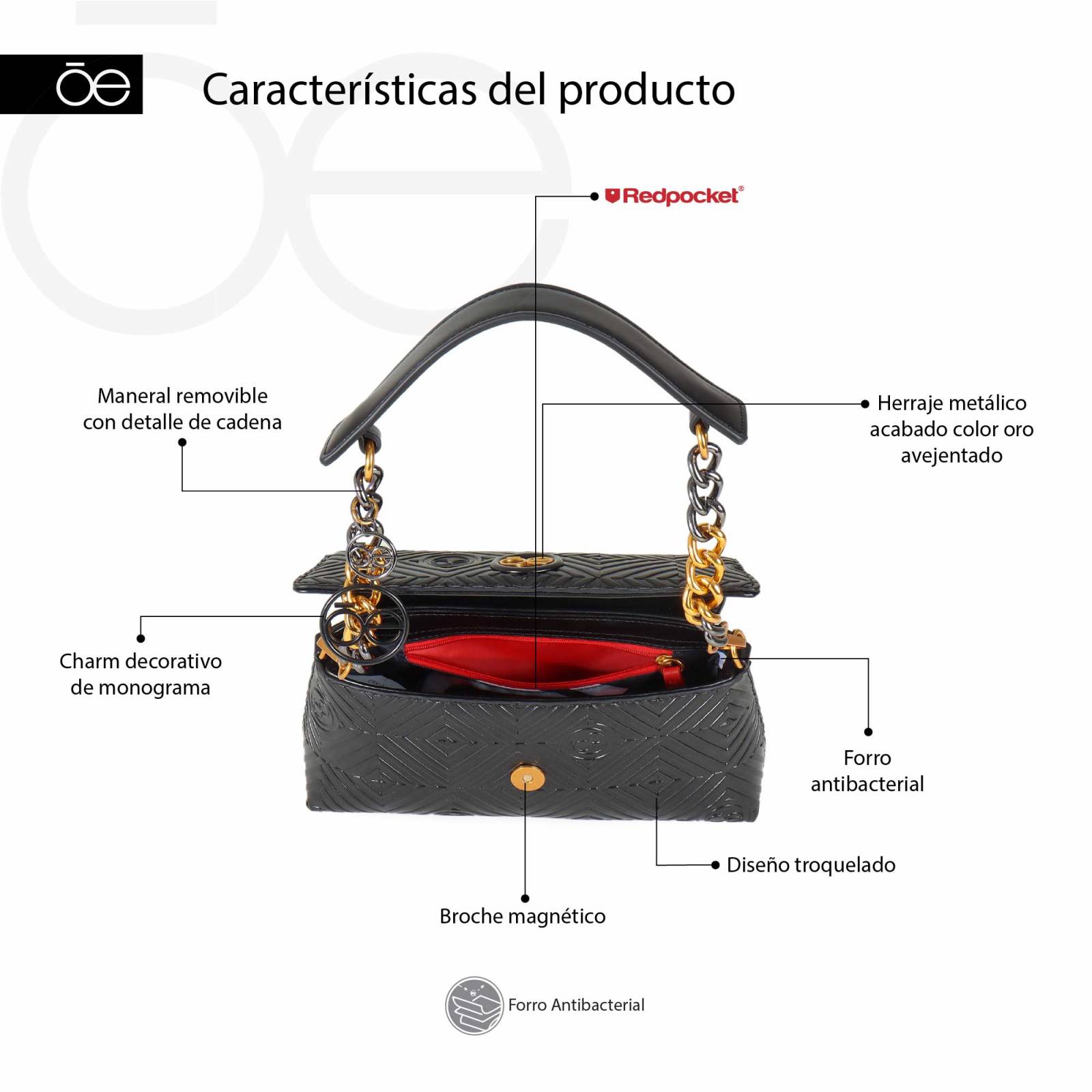 Bolsa Lady Bag para Mujer Cloe Asas Intercambiables