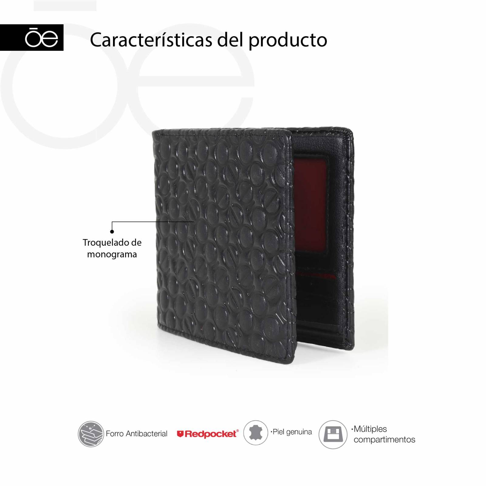 Cartera Flap para Hombre Cloe Uomo Piel Genuina Monograma
