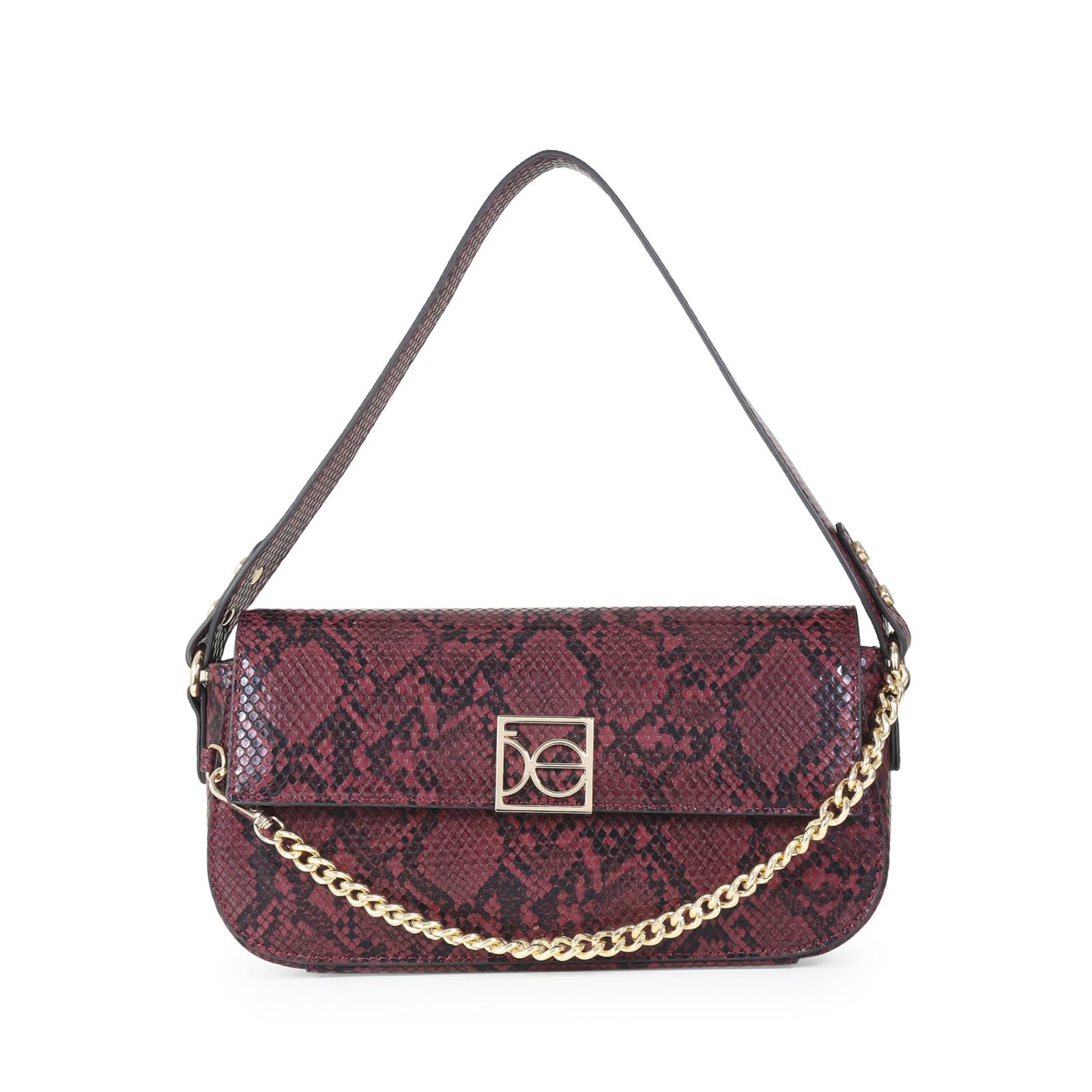 Bolsa Baguette para Mujer Cloe con Cadena Decorativa
