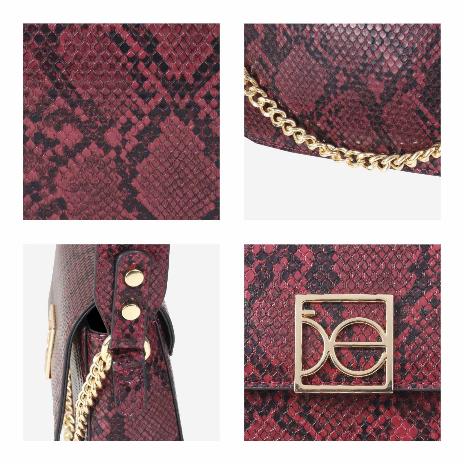 Bolsa Baguette para Mujer Cloe con Cadena Decorativa