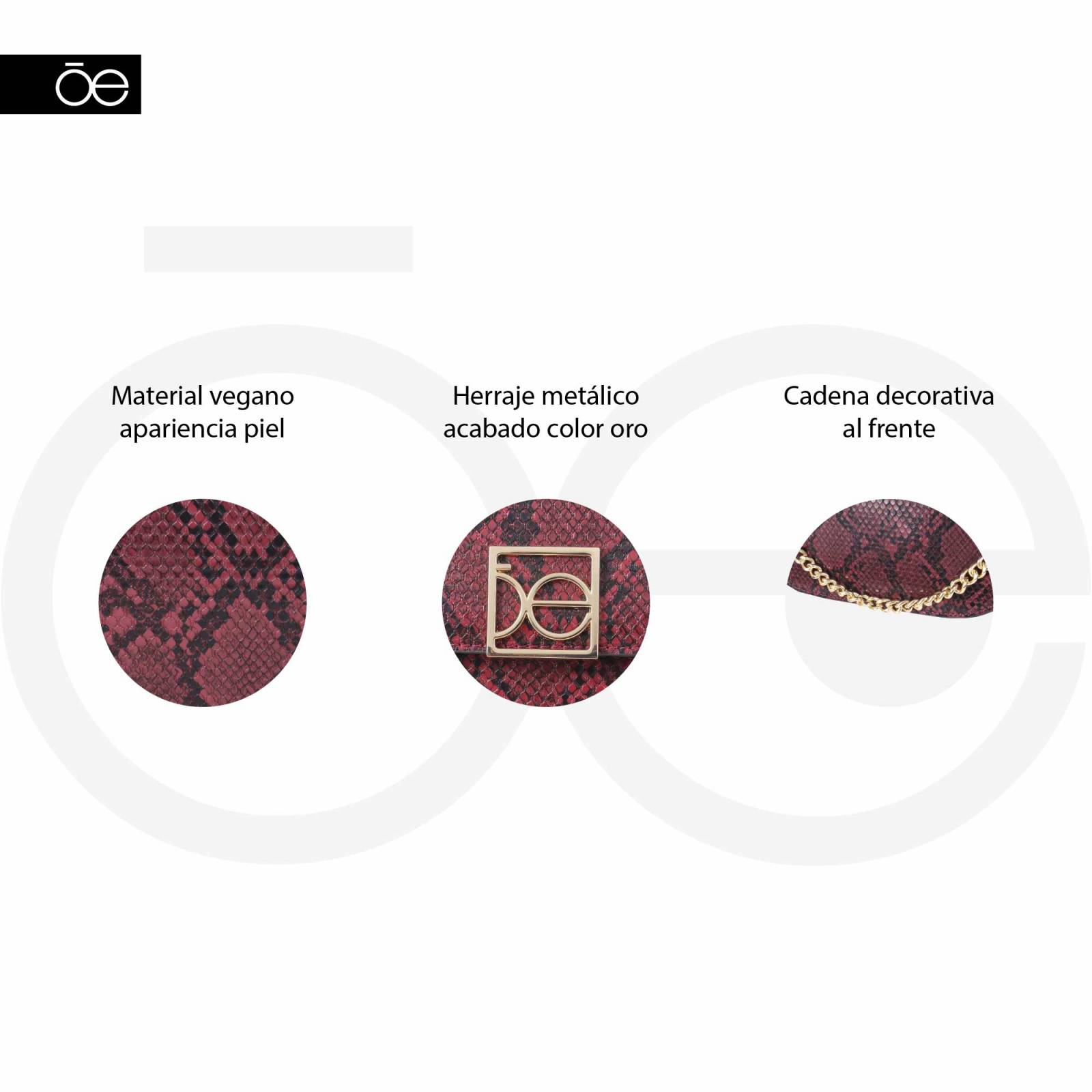 Bolsa Baguette para Mujer Cloe con Cadena Decorativa