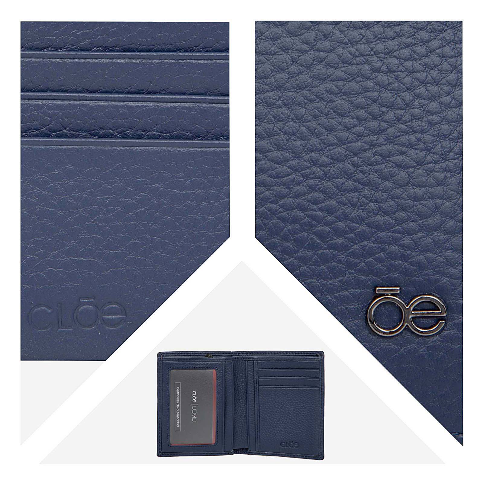 Cartera Cloe Uomo Chica Flap Piel Genuina Herraje Metálico