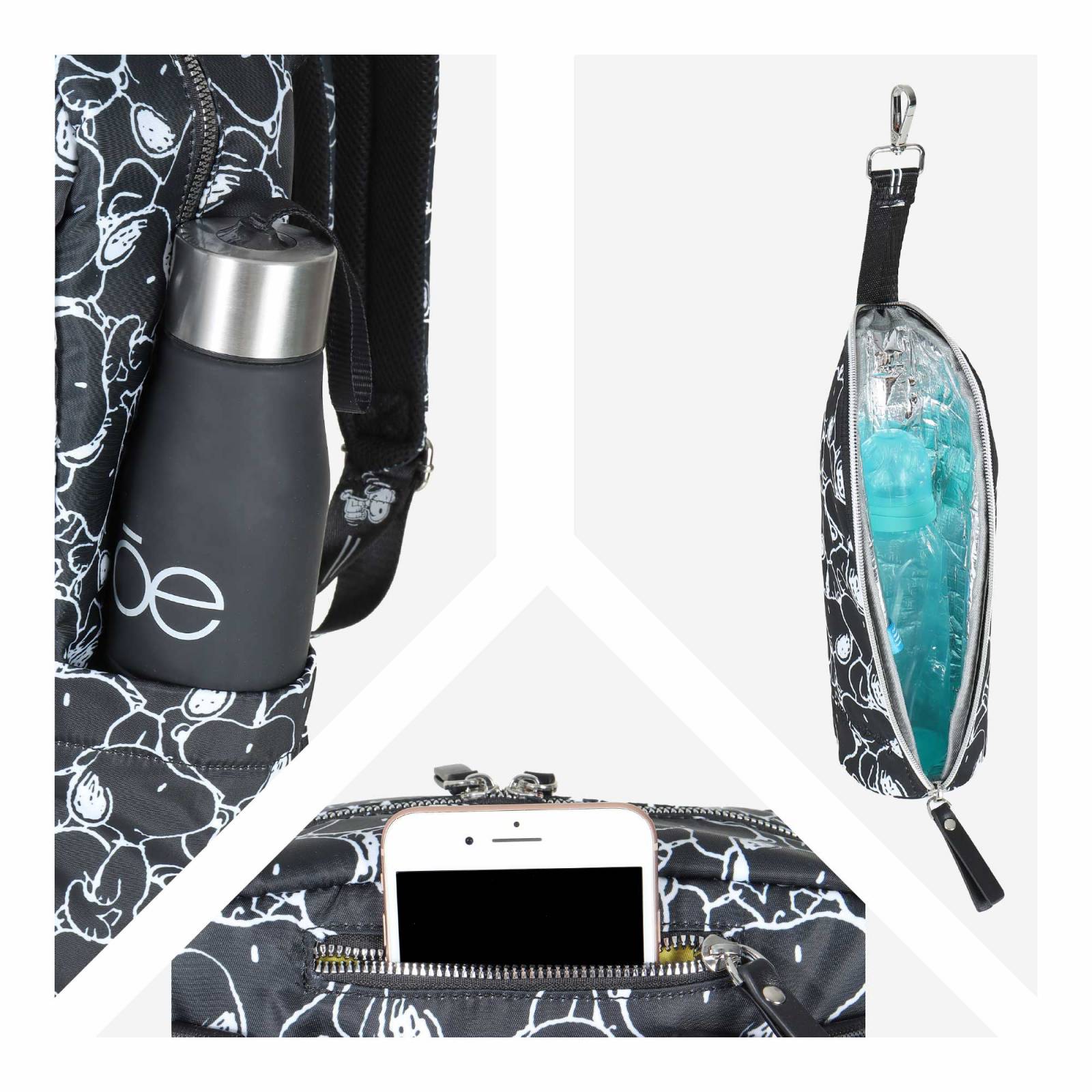 Pañalera Backpack para Mujer Peanuts x Oe Textil