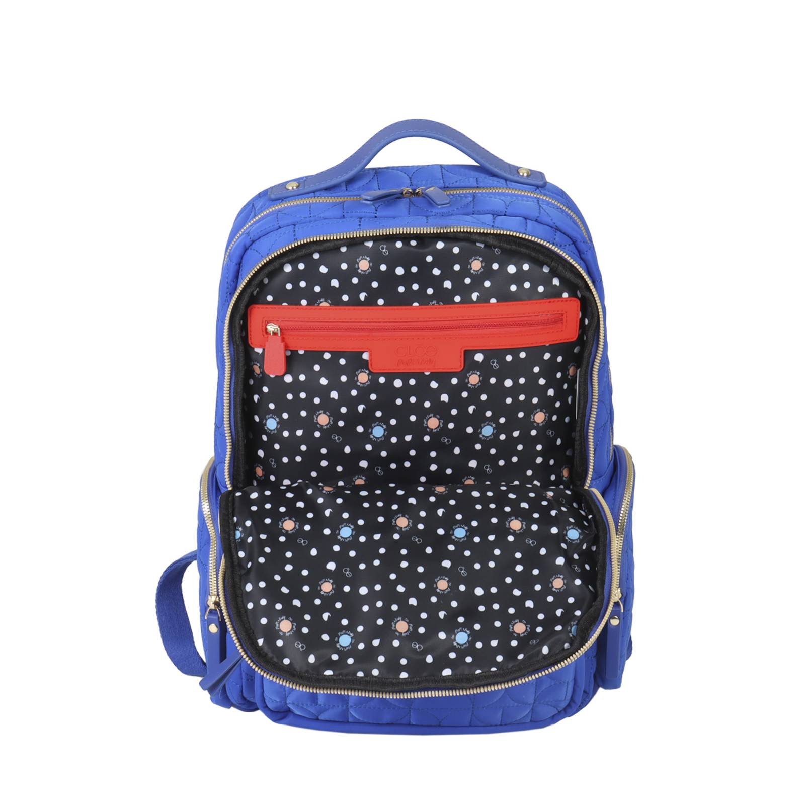 Pañalera Mochila Cloe Nylon Acolchado con Accesorios