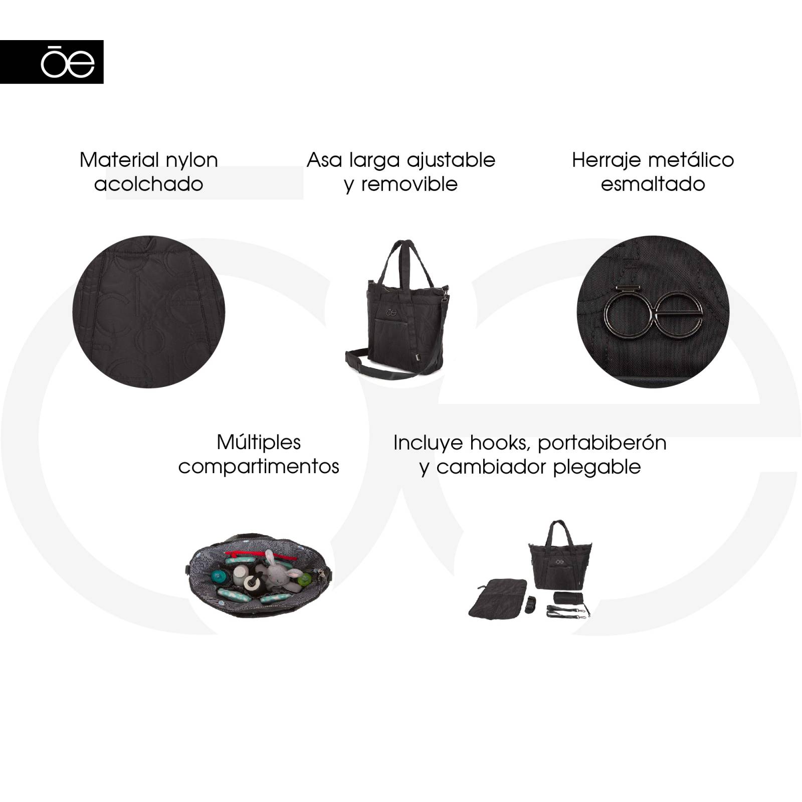 Pañalera Cloe Mom Baby Para Mujer Varios Colores
