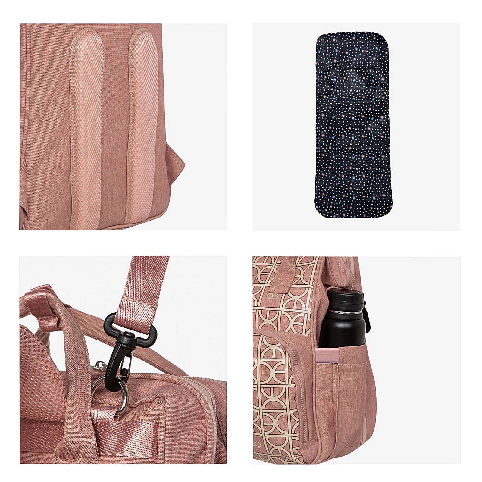 Pañalera Tipo Mochila Cloe Mom   Baby Nylon con Accesorios